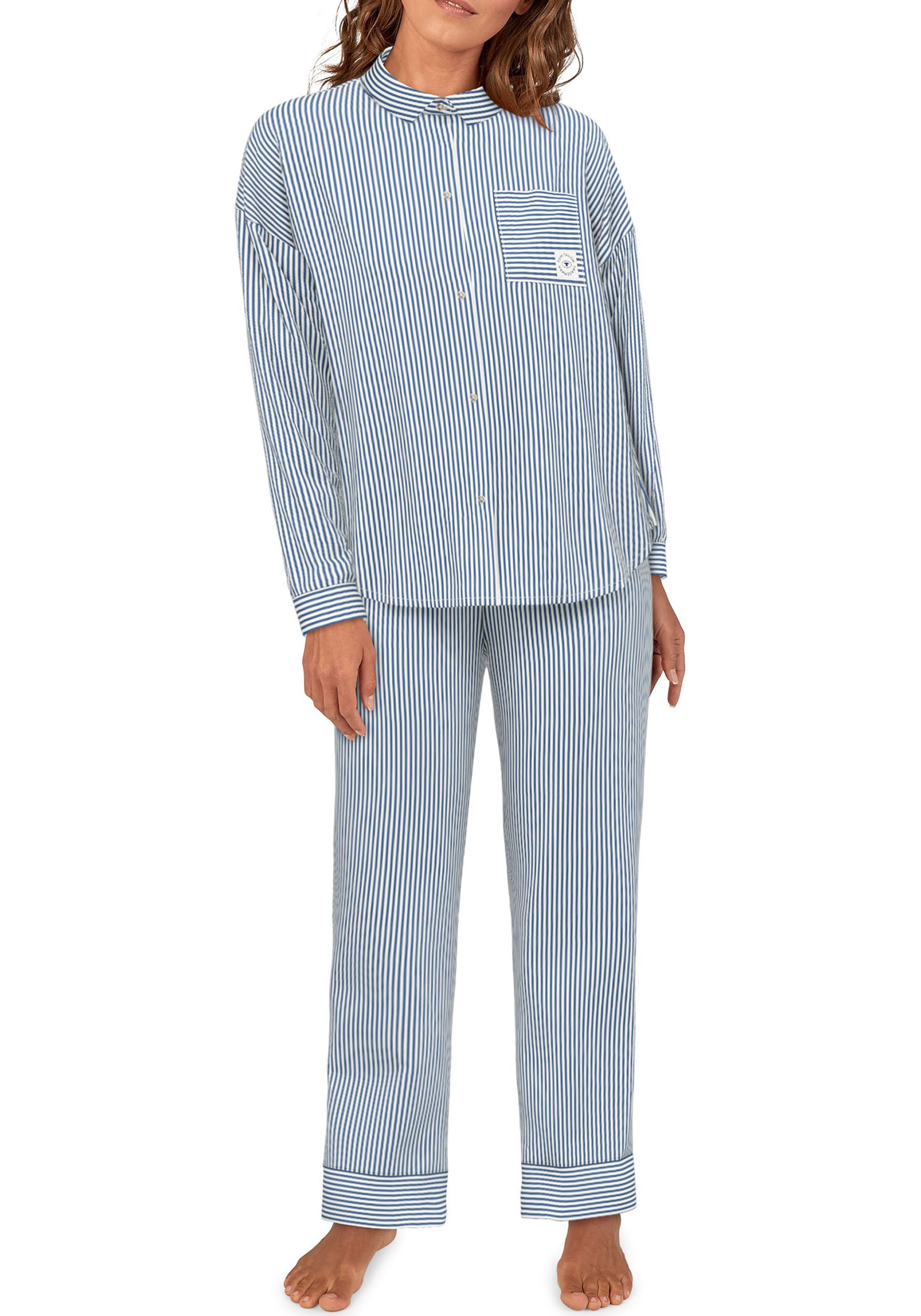 TOM TAILOR Pyjama, (2 tlg.), mit klassichem Schnitt