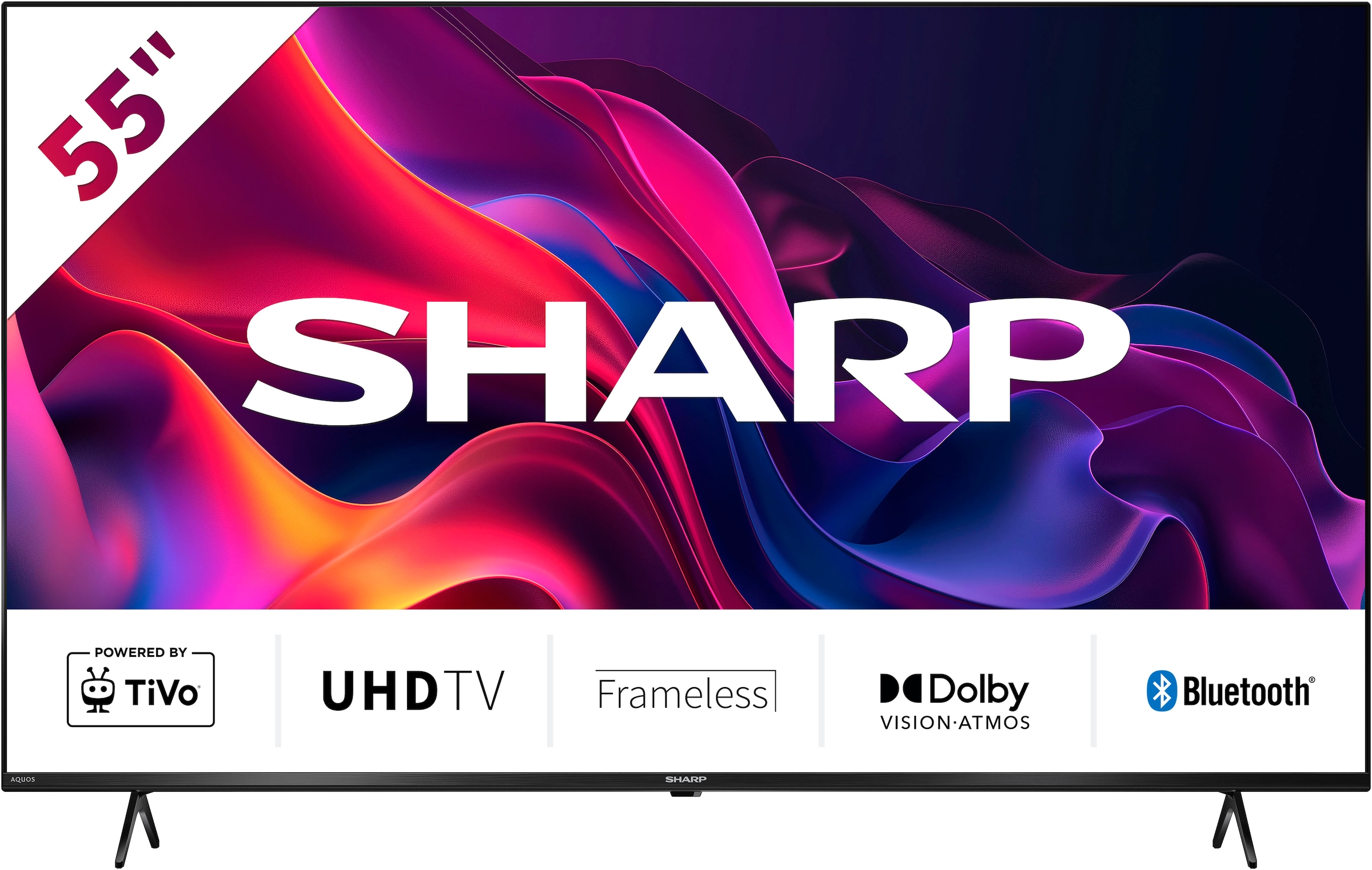 SHARP LED-Fernseher "4T-C55GKx", 55 ′′, schwarz, Fernseher