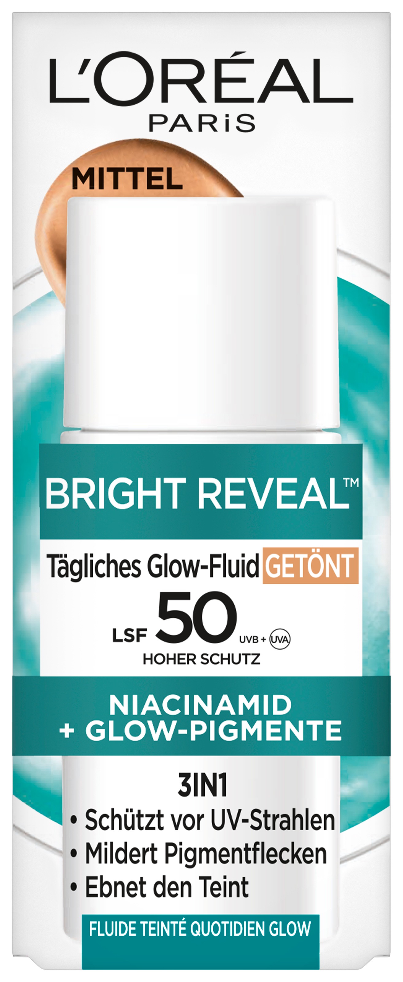 L'ORÉAL PARIS After Sun-Lotion »L'Oréal Paris Bright Reveal Tägliches Glow-Fluid Getönt Mittel«