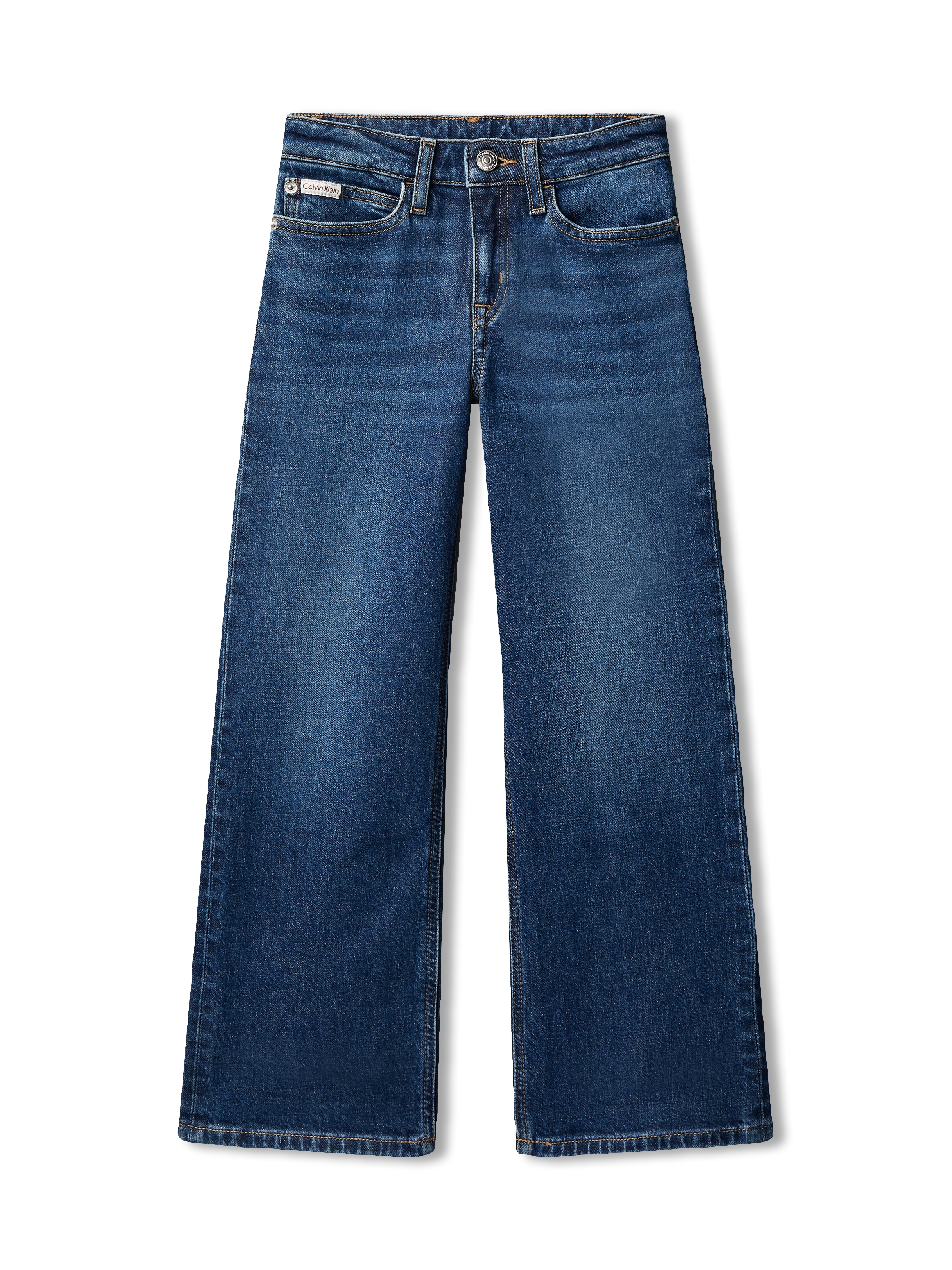 Calvin Klein Jeans Weite Jeans , verstellbarer Bund, weites Bein, hohe Taille, Baumwoll-Stretch
