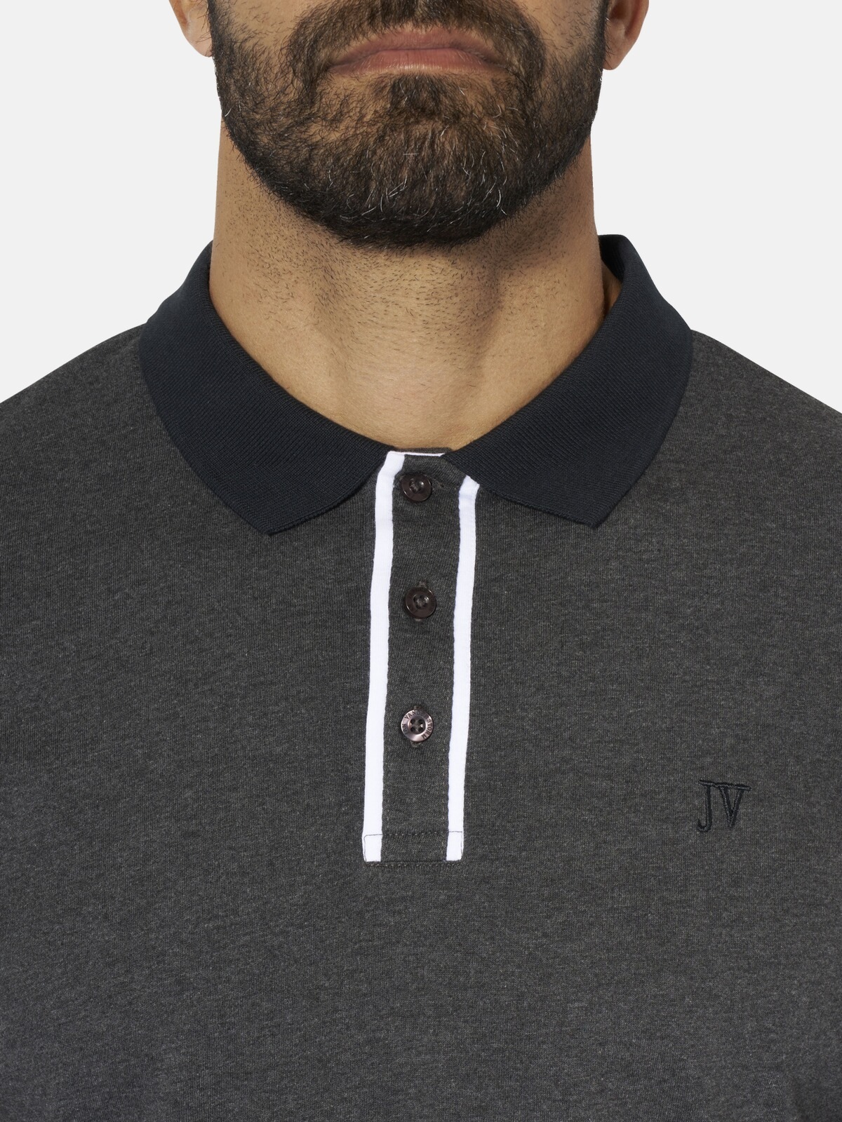 Jan Vanderstorm Isfried Poloshirt Silber 4XL 5