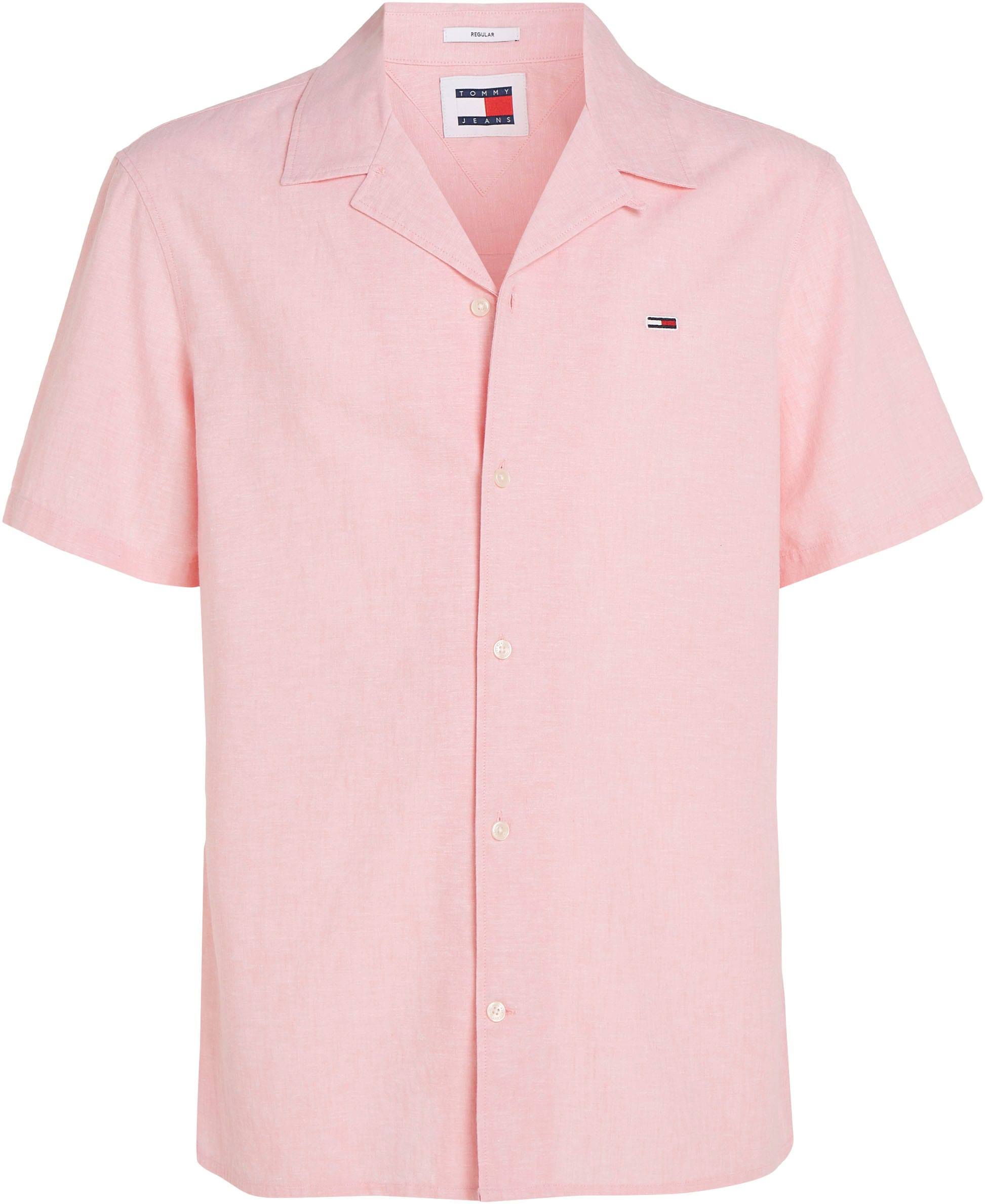 Tommy Jeans Plus Kurzarmhemd »TJM LINEN BLEND CAMP SHIRT EXT«, Große Größen