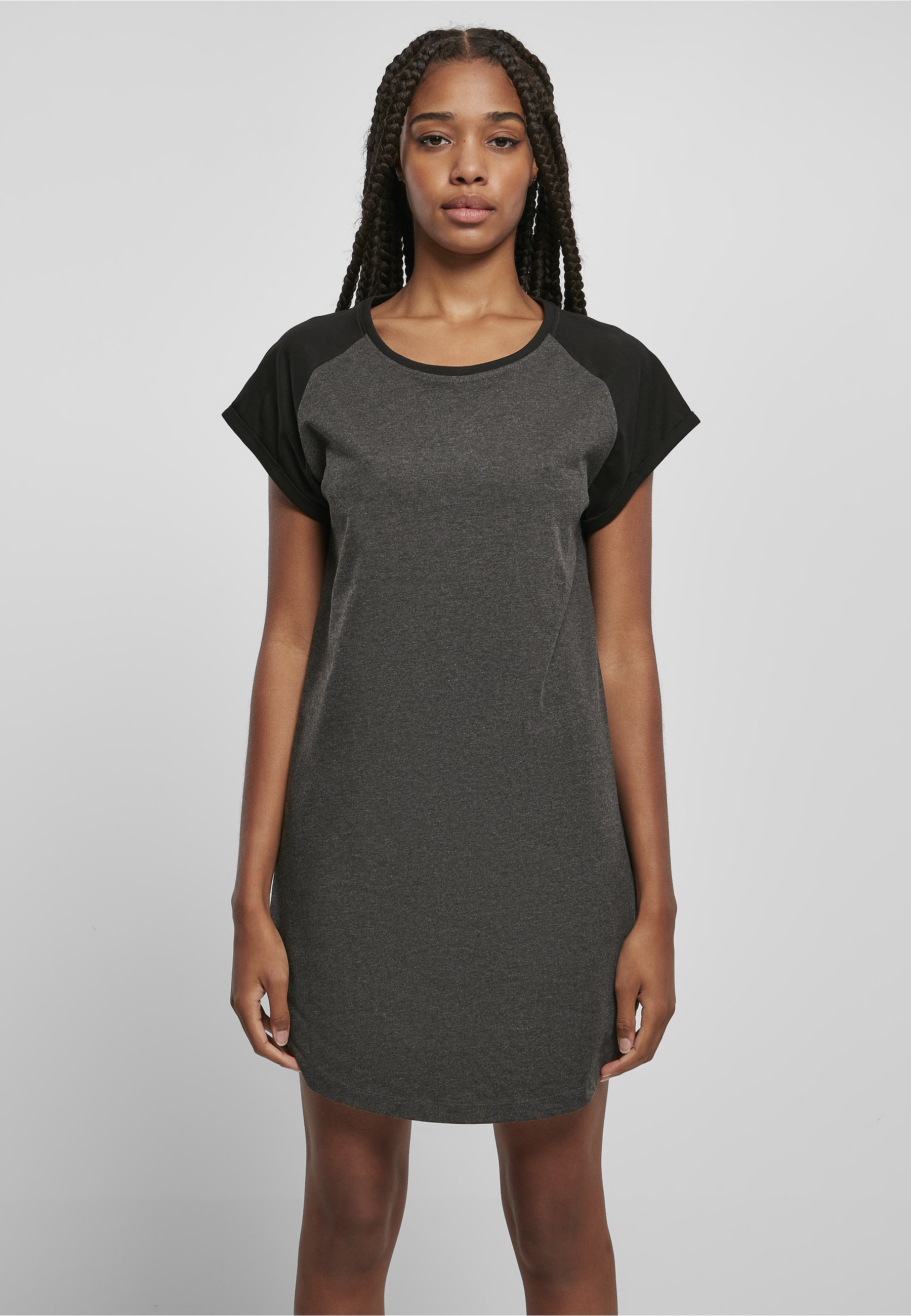 URBAN CLASSICS Shirtkleid »Urban Classics Damen Ladies Contrast Raglan Tee Dress« 1 Stk. tlg.
