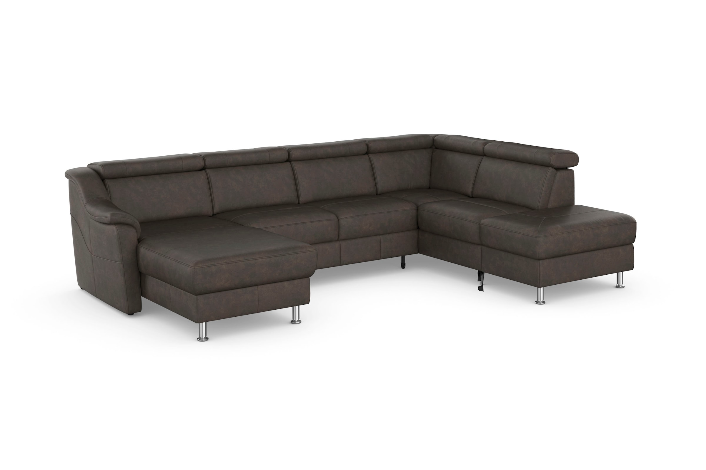 sit&more Wohnlandschaft »Freetown U-Form«, Kopfteilverstellung und Federkern, wahlweise mit Bettfunktion