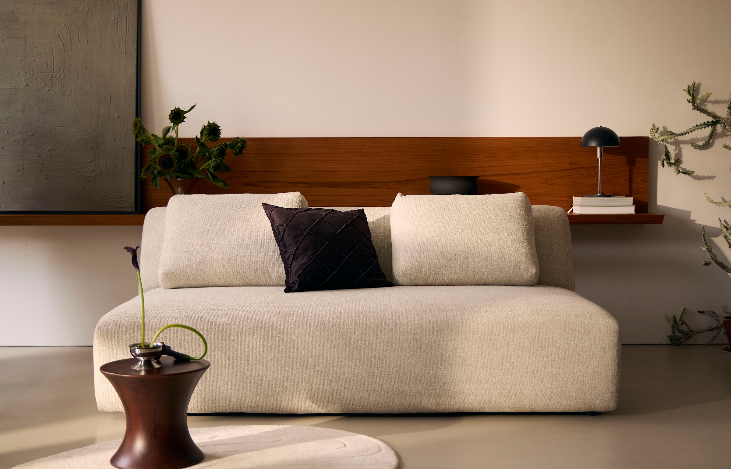 LeGer Home by Lena Gercke Wollteppich »Zarrah, mit Wellendesign, besondere Form, organisch« oval 14 mm Höhe reine Wolle, modern, Scandi, Schlafzimmer, Wohnzimmer, Esszimmer