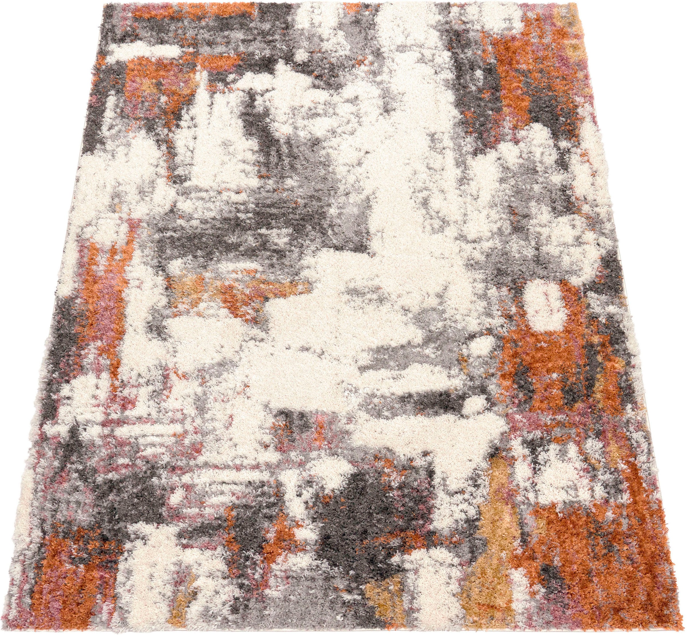 Paco Home Hochflor-Teppich "Vincenza 282" rechteckig 34 mm Höhe samtweich u günstig online kaufen