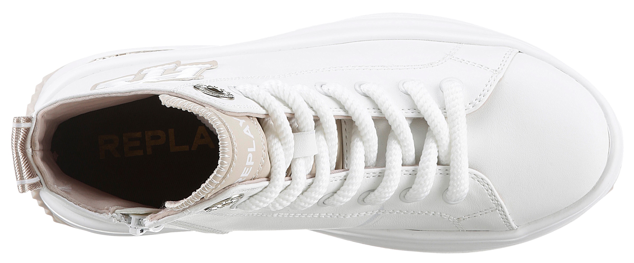 Replay Sneaker »AQUA 2 RY«, High Top Sneaker, Keilboots, mit Anziehlasche und Plateausohle