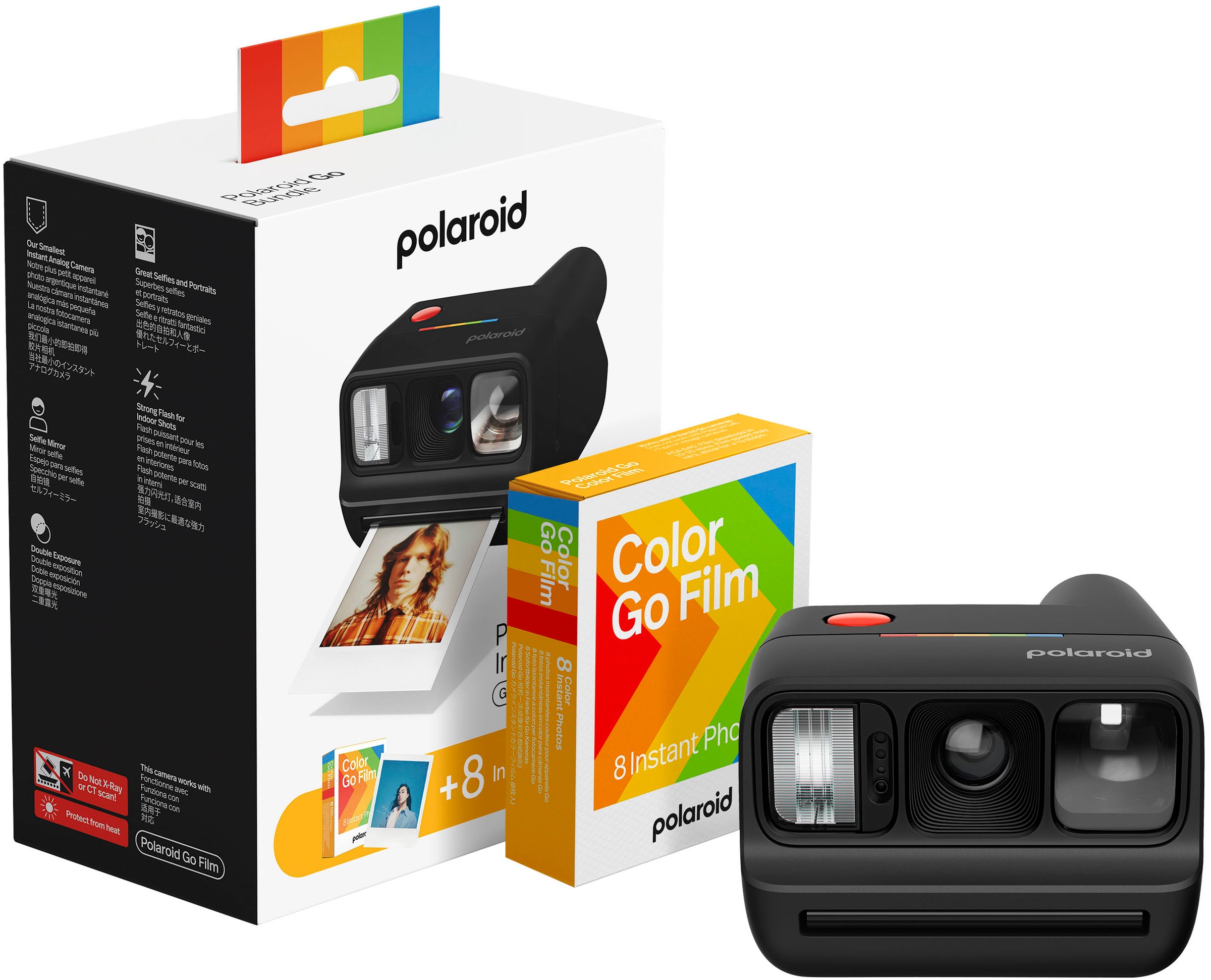 "POLAROID Sofortbildkamera ""Everything Box Polaroid Go Gen3"", schwarz, B:10,65cm H:8,38cm T:6,46cm, Fotokameras"