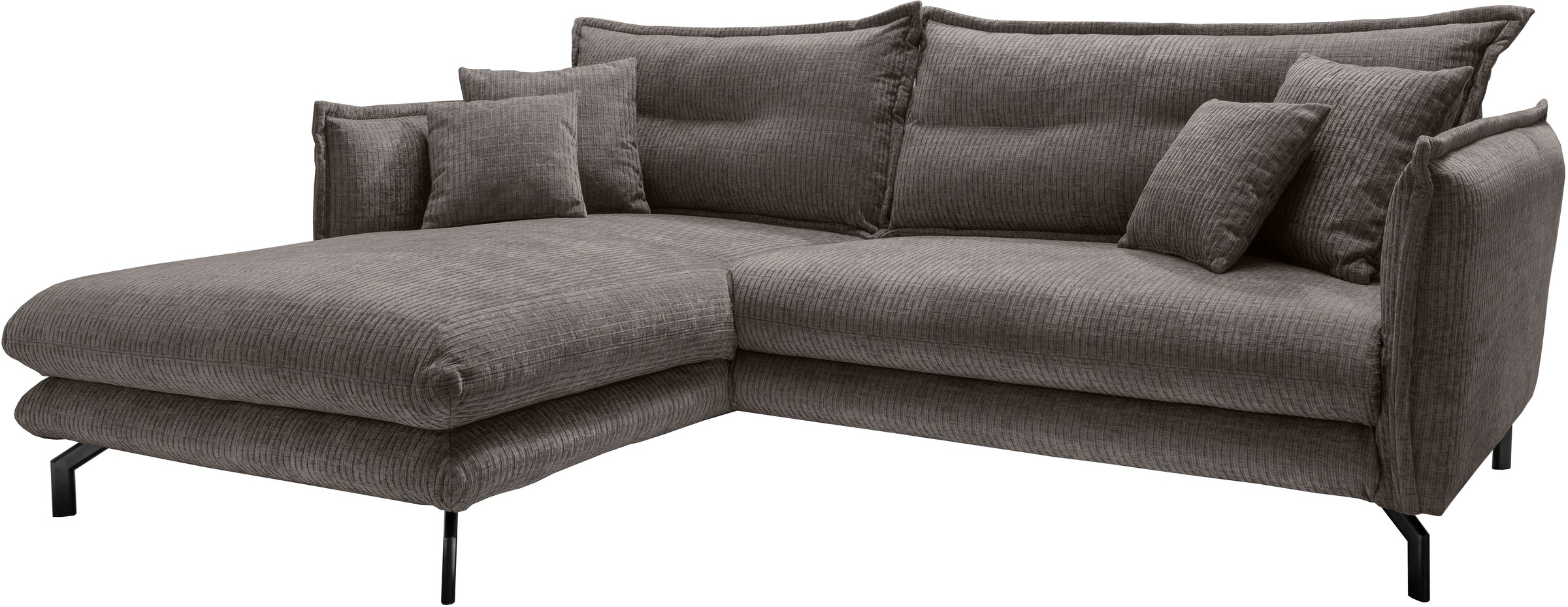 Thumbnail - Home affaire Ecksofa "LAVA Breite 255 cm, modern und elegant, aktuelle Kissenoptik, L-Form" Armlehnen verstellbar