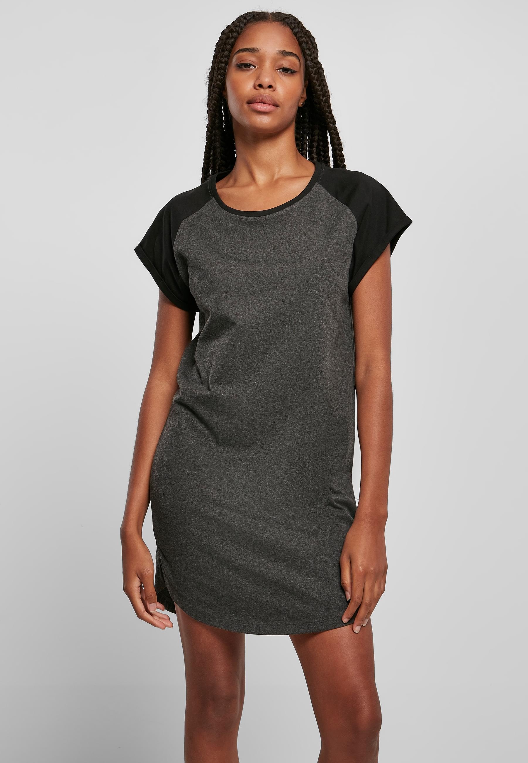 URBAN CLASSICS Shirtkleid »Urban Classics Damen Ladies Contrast Raglan Tee Dress«, (1 tlg.)