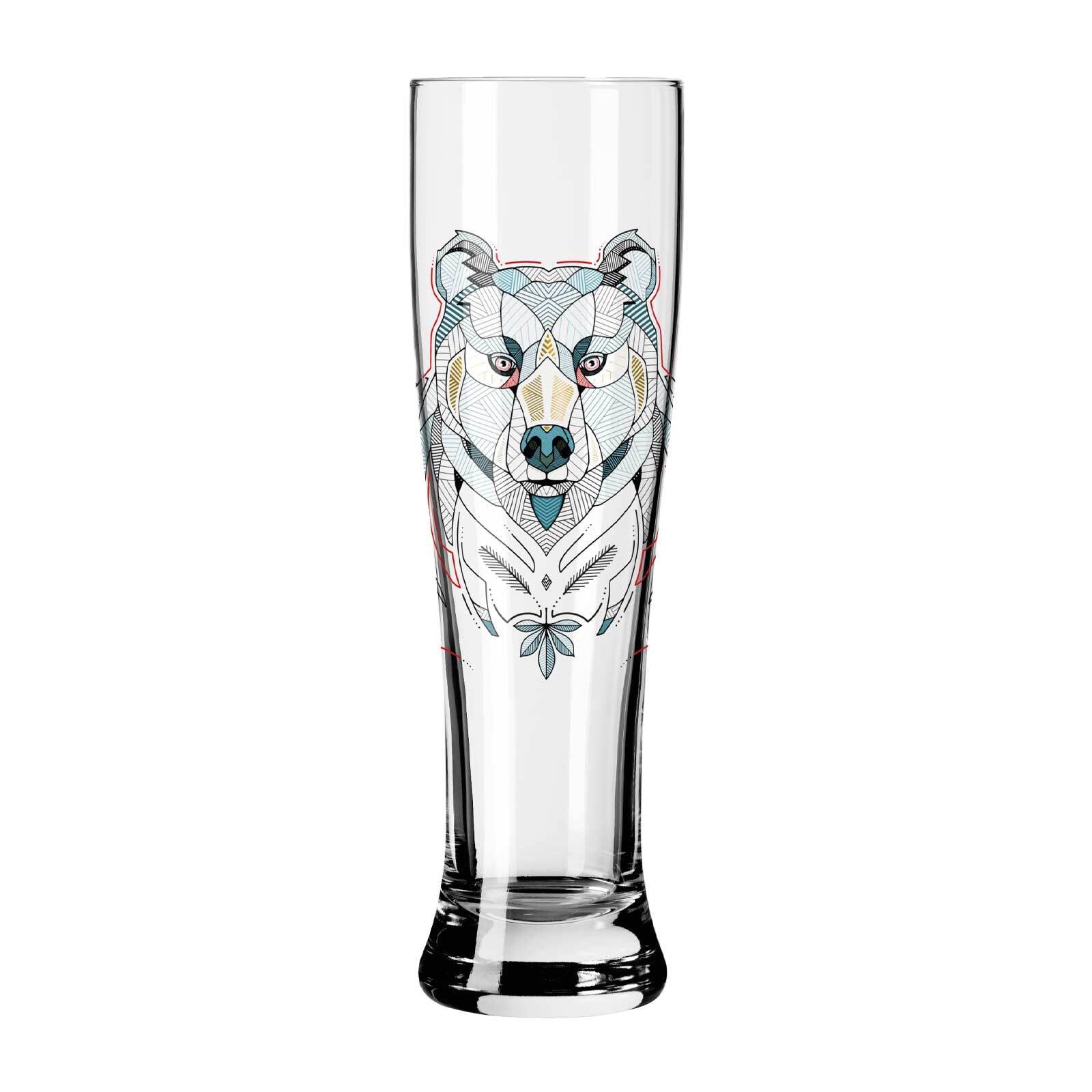 Ritzenhoff Bierglas »Weizenbiergläser Eule und Bär Brauchzeit 0,5 Liter (646 ml) 2er Set transparent«