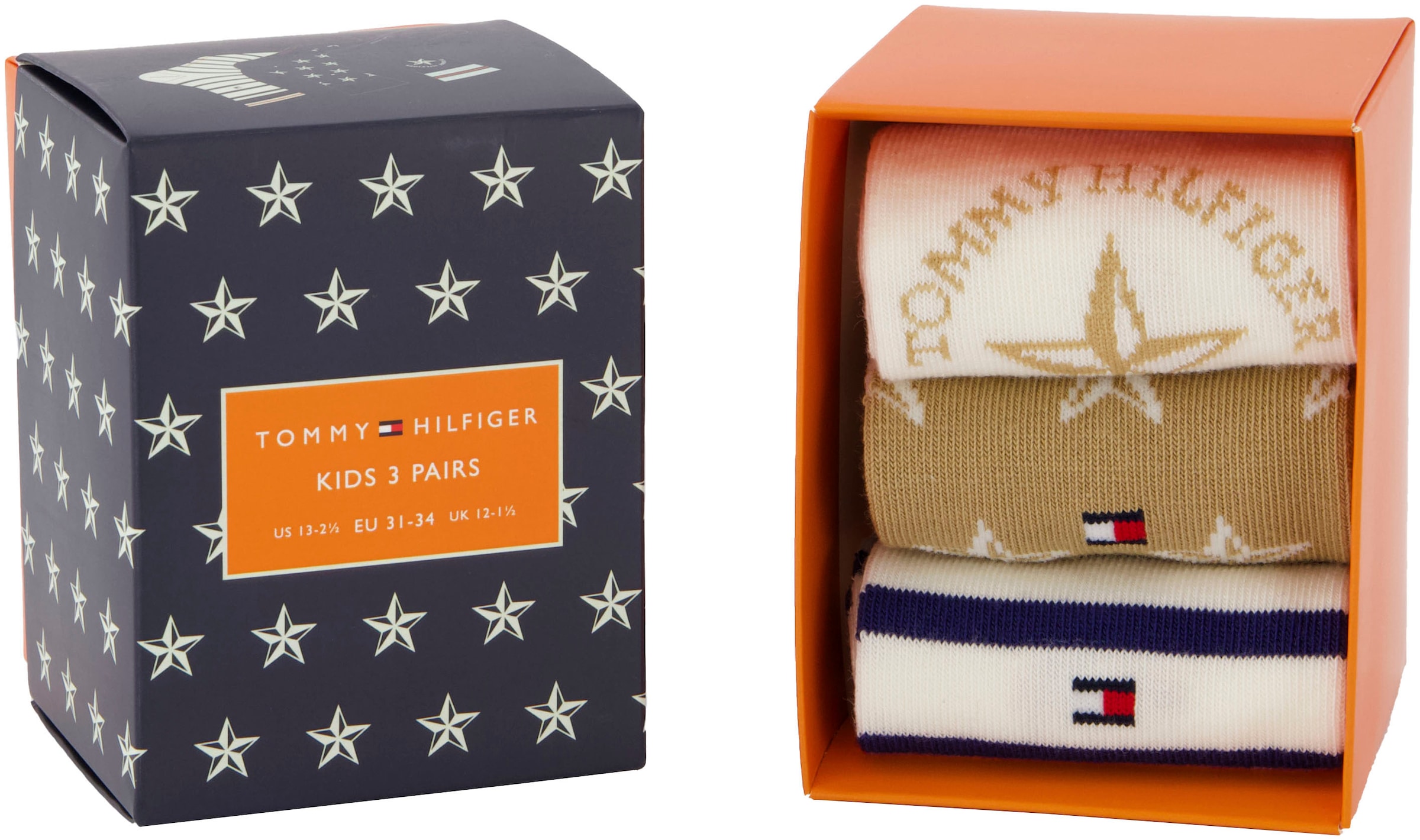 Tommy Hilfiger Socken, (3 Paar), mit auffälliger Musterung günstig online kaufen