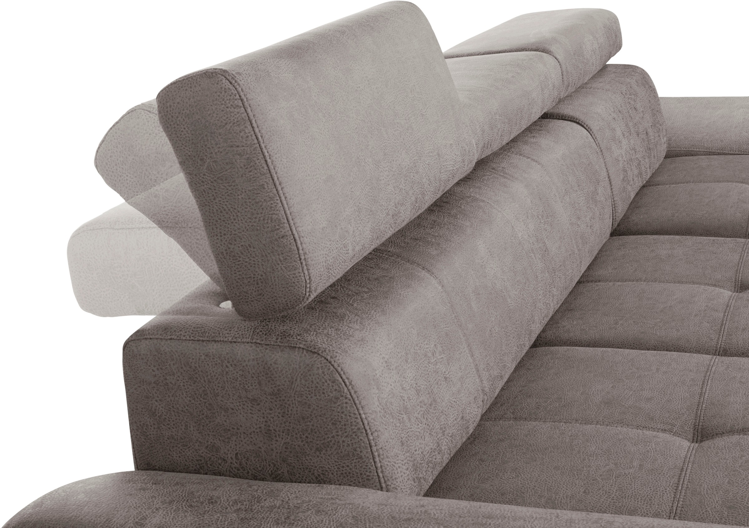 exxpo - sofa fashion Ecksofa »Enya, aufwendige Detailverarbeitung, hoher Sitzkomfort, bequem, L-Form«, inkl. Kopfteilverstellung, wahlweise mit Bettfunktion und Bettkasten
