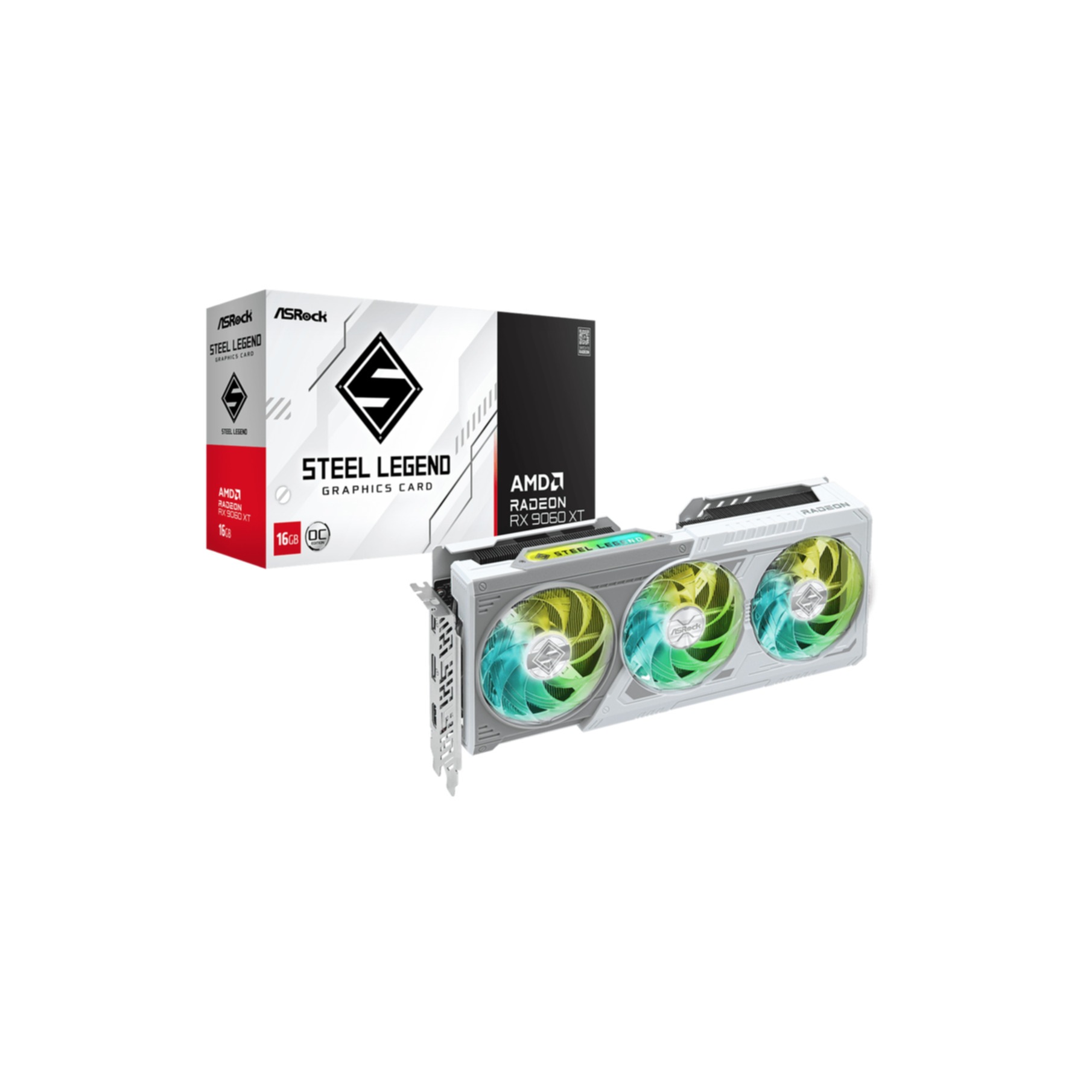 ASROCK Grafikkarte "AMD Radeon RX 9060 XT Steel Legend 16GB OC"ohne farbbezeichnung, Grafikkarten