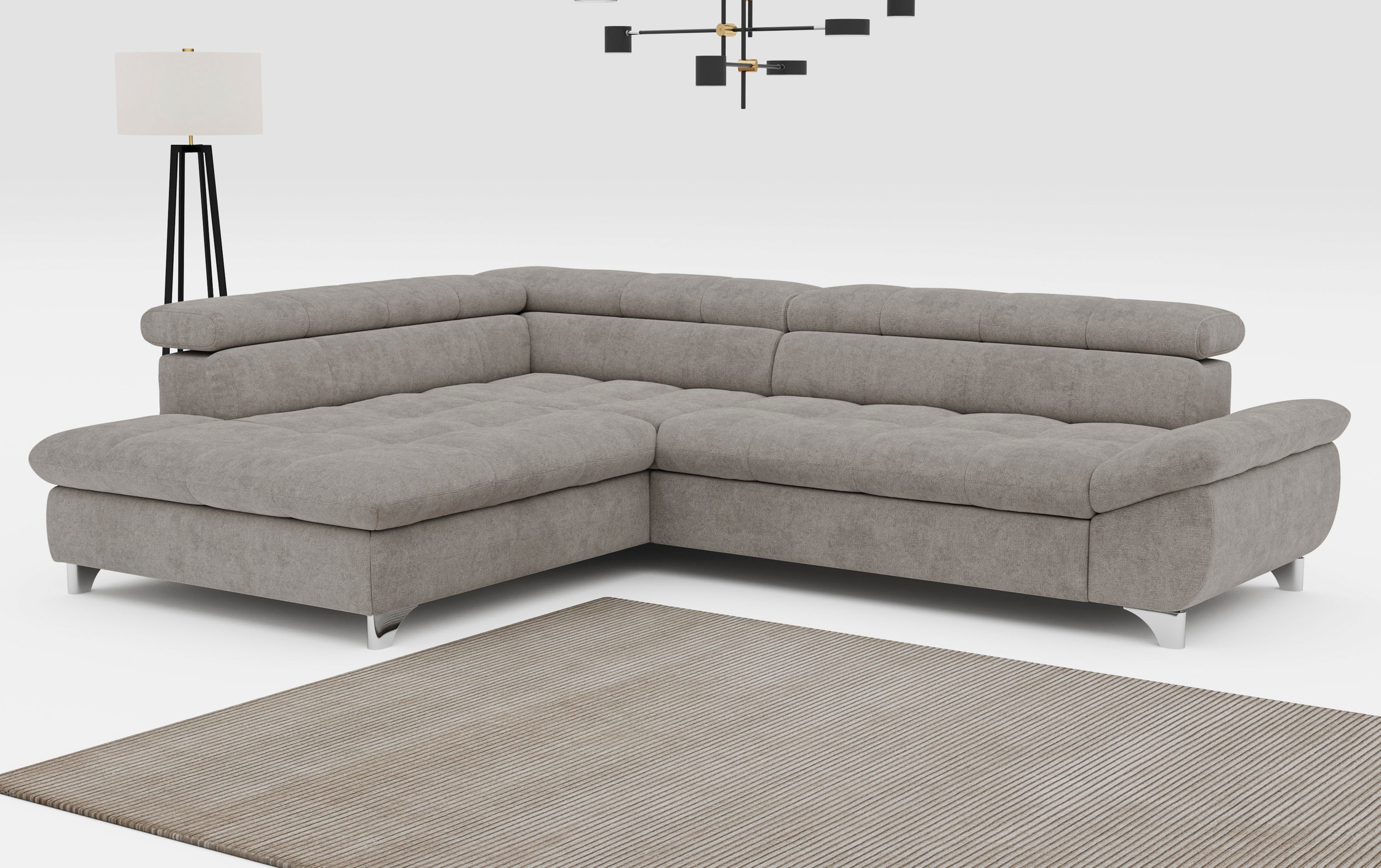 COTTA Ecksofa »Gemini L-Form, B: 312 cm« mit Kopfteilverstellung, optional Bettfunktion