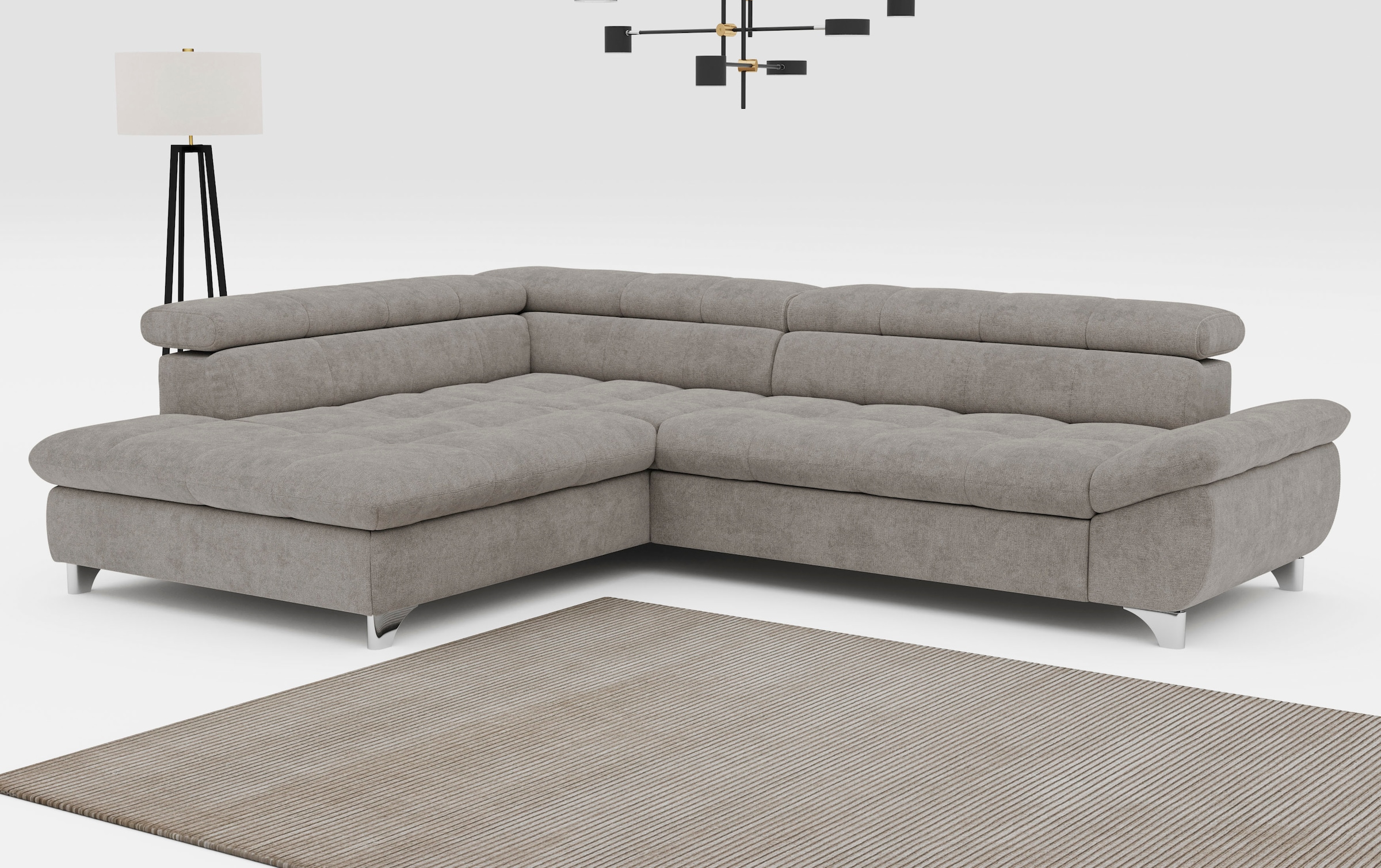 COTTA Ecksofa "Gemini L-Form, B: 312 cm" mit Kopfteilverstellung, optional Schlaffunktion