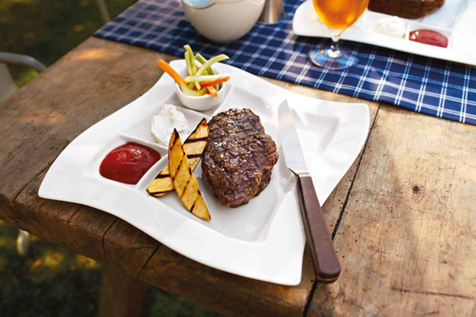 Villeroy & Boch Besteck-Set »Steakmesser Texas 23,5 cm 6er Set silber«