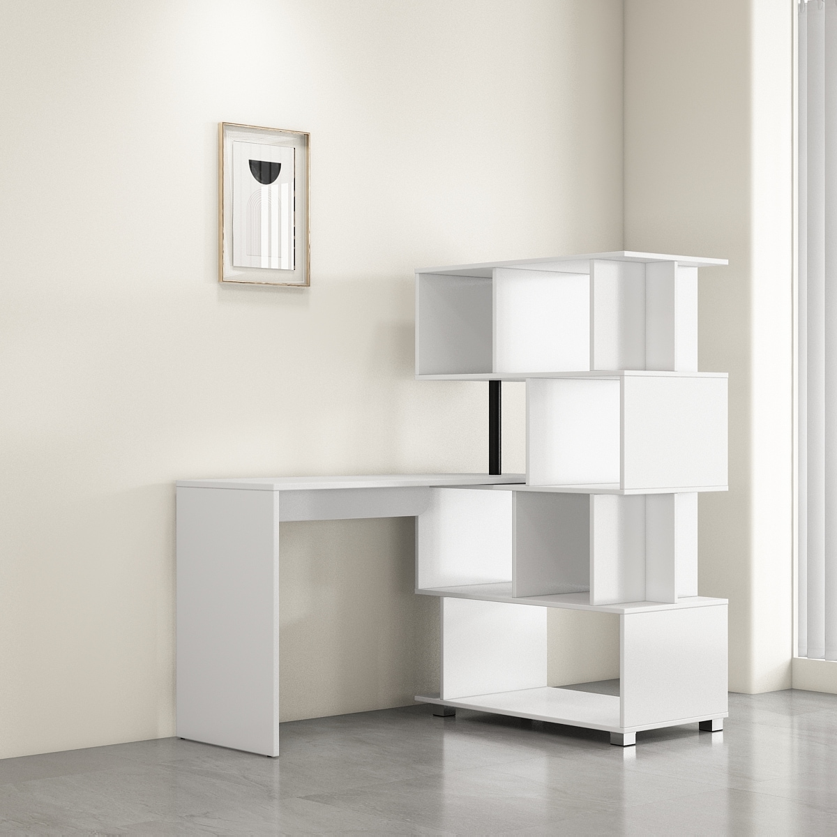 OTTO home Schreibtisch »Inovo«, flexible Aufstellmöglichkeiten, wechselseitig montierbar, viel Staur.