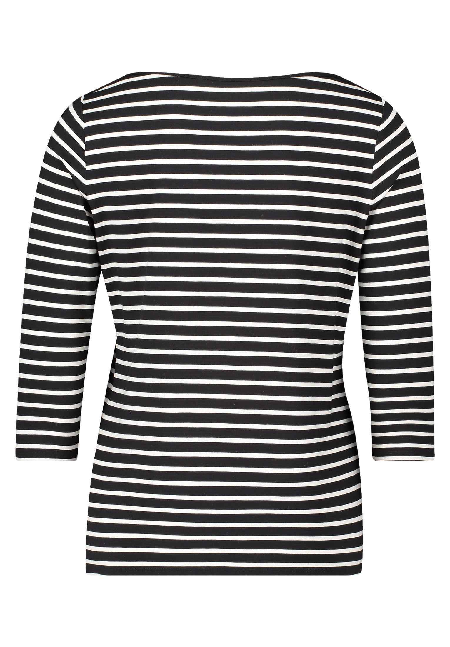 3/4-Arm-Shirt BETTY BARCLAY "Damen mit U-Boot-Ausschnitt", Damen, Gr. 36, schwarz (schwarz, beige), Jersey, Obermaterial: 95% Viskose, 5% Elasthan, Basic, tailliert normal, U-Boot-Ausschnitt, Shirts 3/4-Arm-Shirt 2