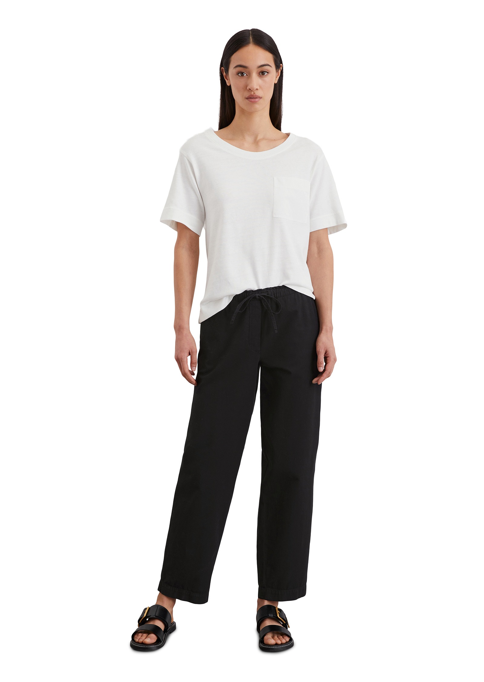 Marc O'Polo T-Shirt »mit aufgesetzter Satin-Tasche«