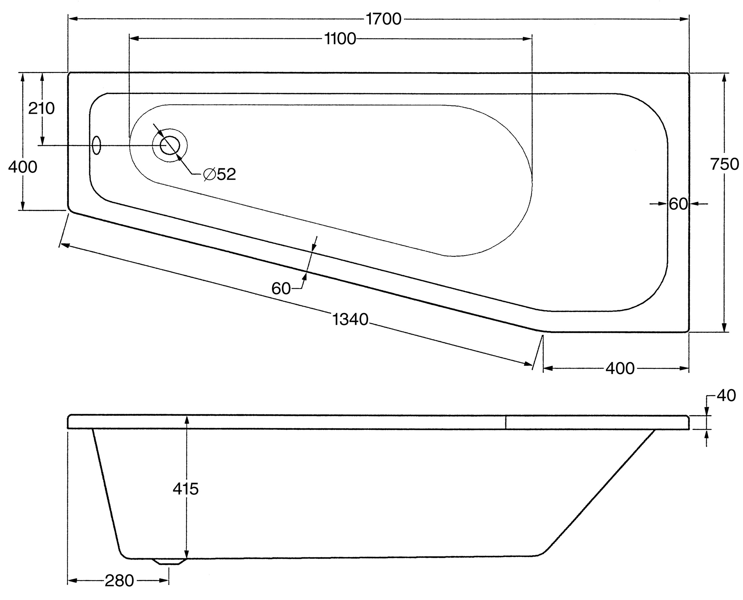 OTTOFOND Badewanne »Koala Vario«, (2 tlg.), mit Wannenträger