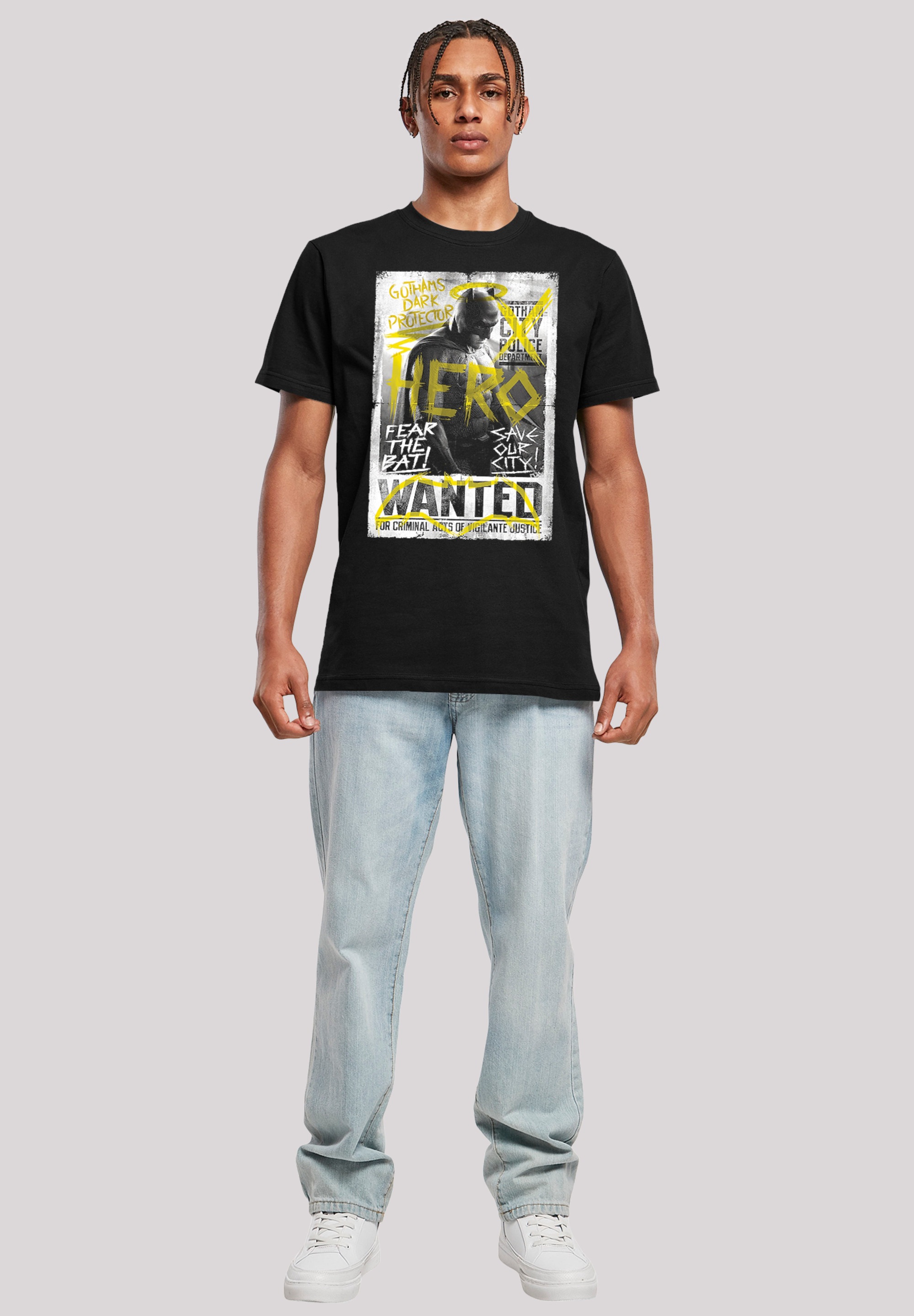 F4NT4STIC T-Shirt »DC Comics Batman vs Superman Wanted Poster«, Herren,Premium Merch,Regular-Fit,Basic,Bedruckt
