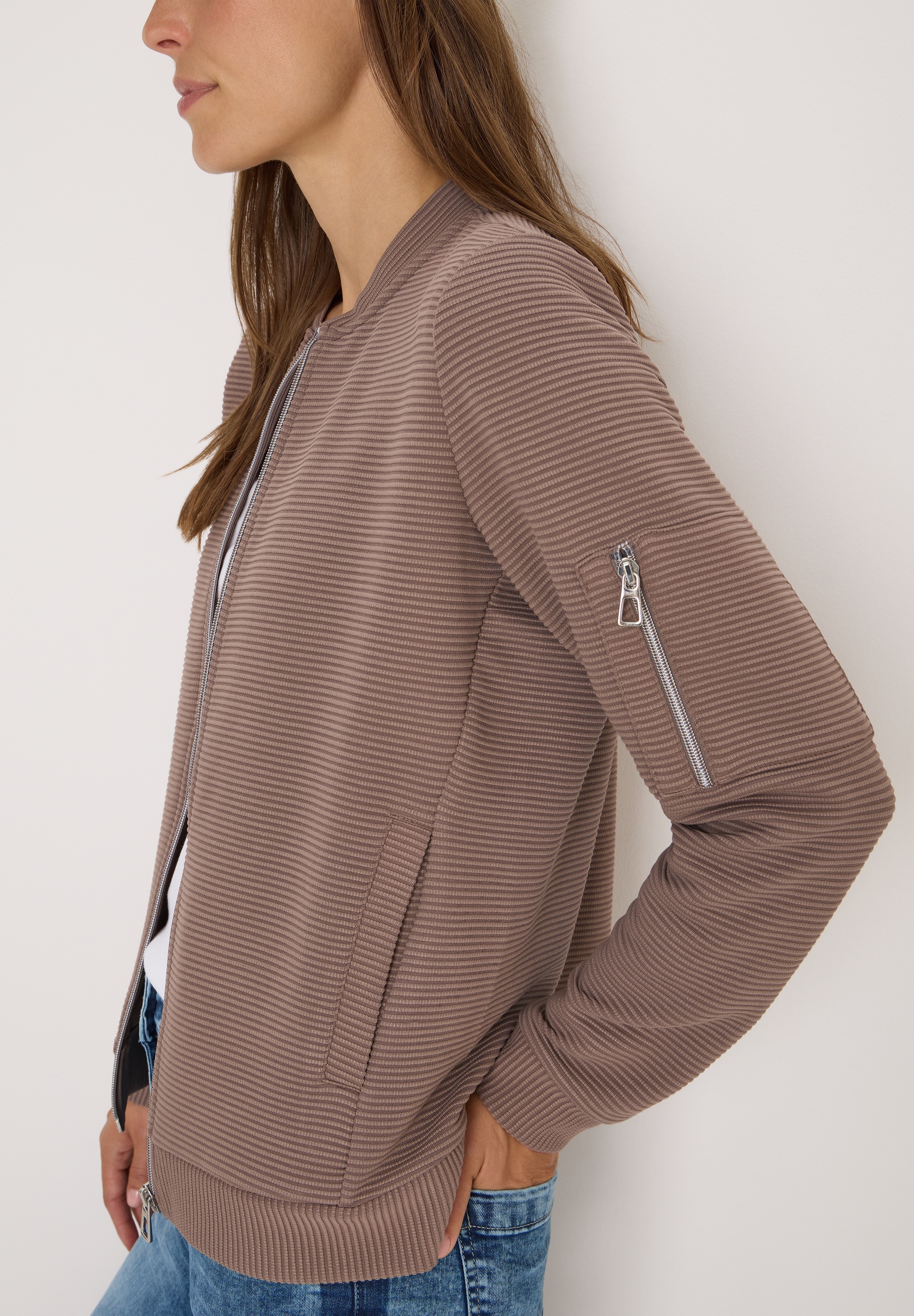 Cecil Blouson, mit Reißverschluss, im Ottoman-Look günstig online kaufen