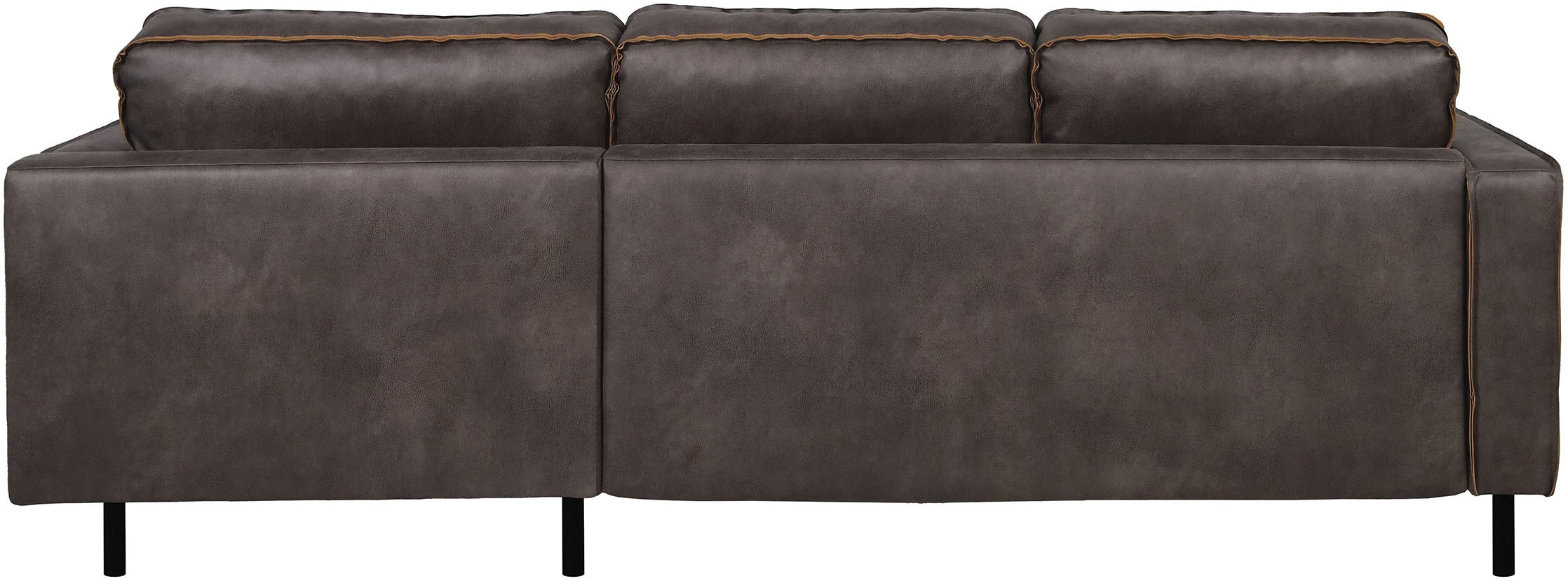 Places of Style Ecksofa »Watkins, wahlweise mit Schlaffunktion/Bettkasten, moderne offene Naht«, Recamiere beidseitig montierbar, L-Form, Breite 232 cm