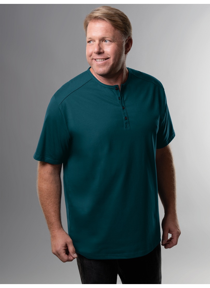 Thumbnail - Trigema T-Shirt "TRIGEMA T-Shirt mit Knopfleiste DELUXE Baumwolle" 1 Stk. tlg.