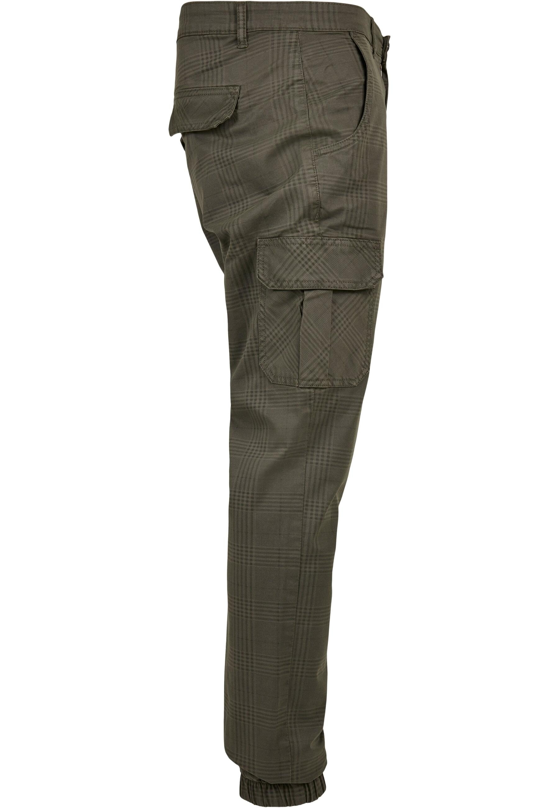 URBAN CLASSICS Cargohose »Urban Classics Herren AOP Glencheck Cargo Jog Pants«, (1 tlg.)