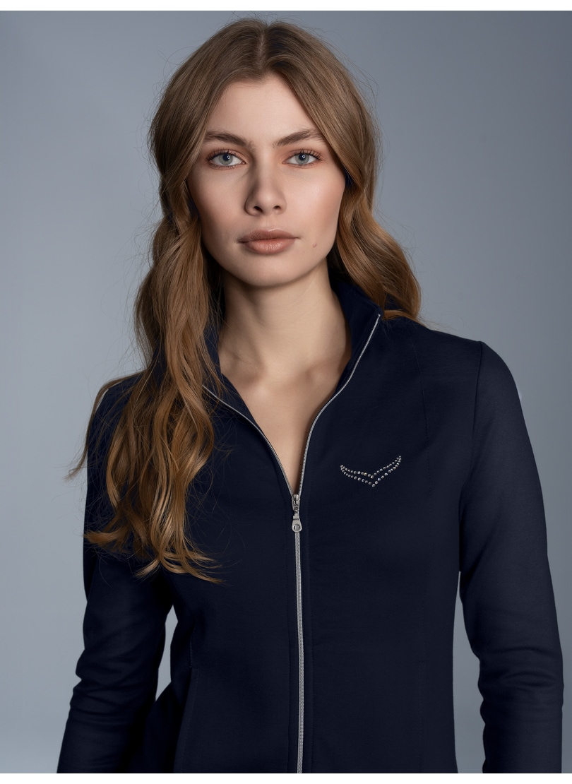 Trigema Sweatjacke "TRIGEMA Jacke mit Kristallsteinen" 1 Stk. tlg. günstig online kaufen