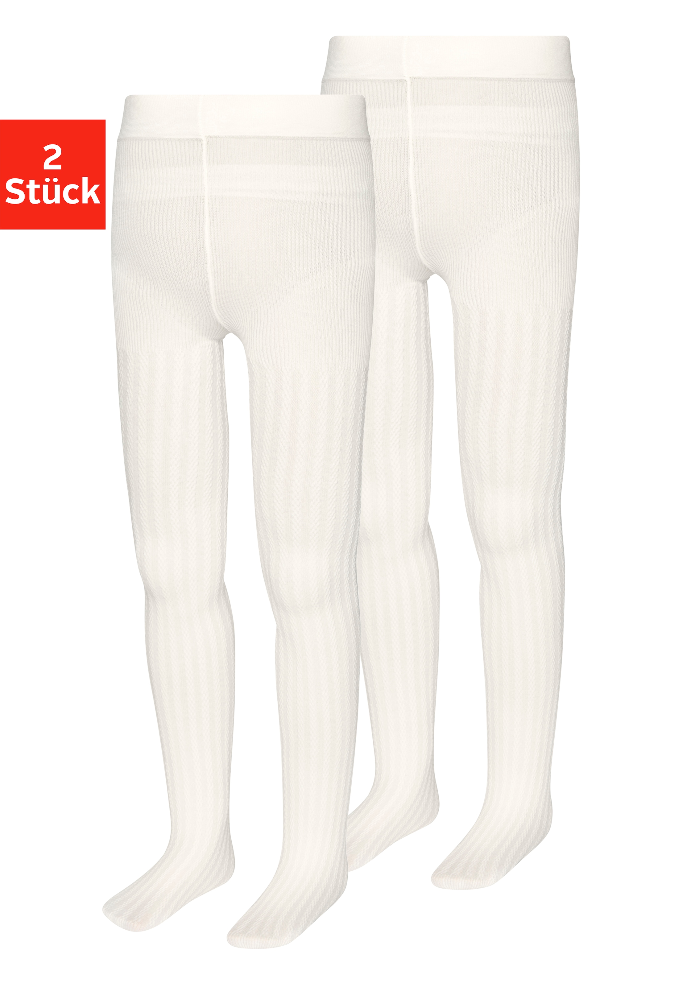 H.I.S Feinstrumpfhose 20 Packung, 2 Stk. tlg. mit geripptem Muster