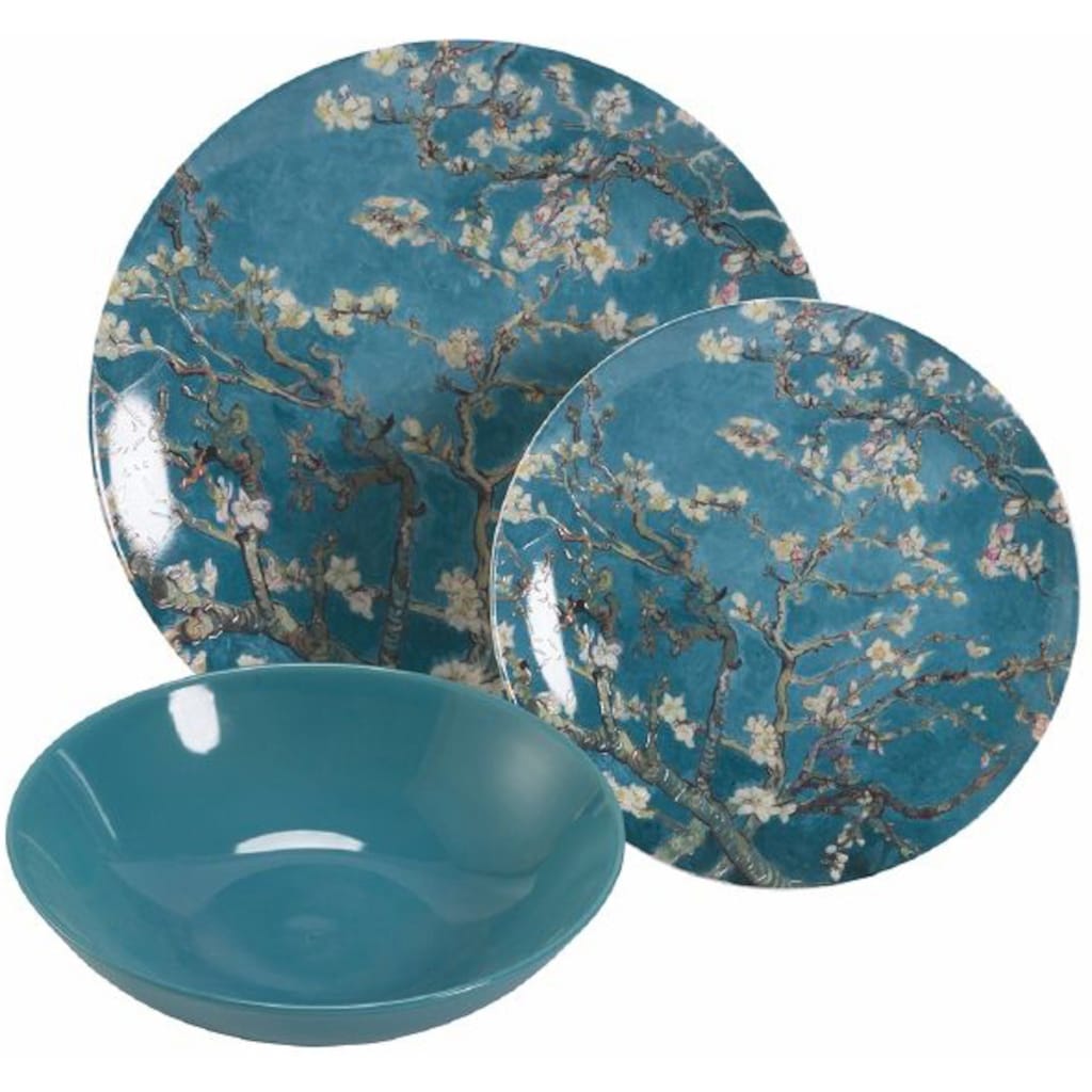 Villa d'Este Teller-Set »Geschirr-Set Japanese Dream Blau«, (Set, 18 tlg.)