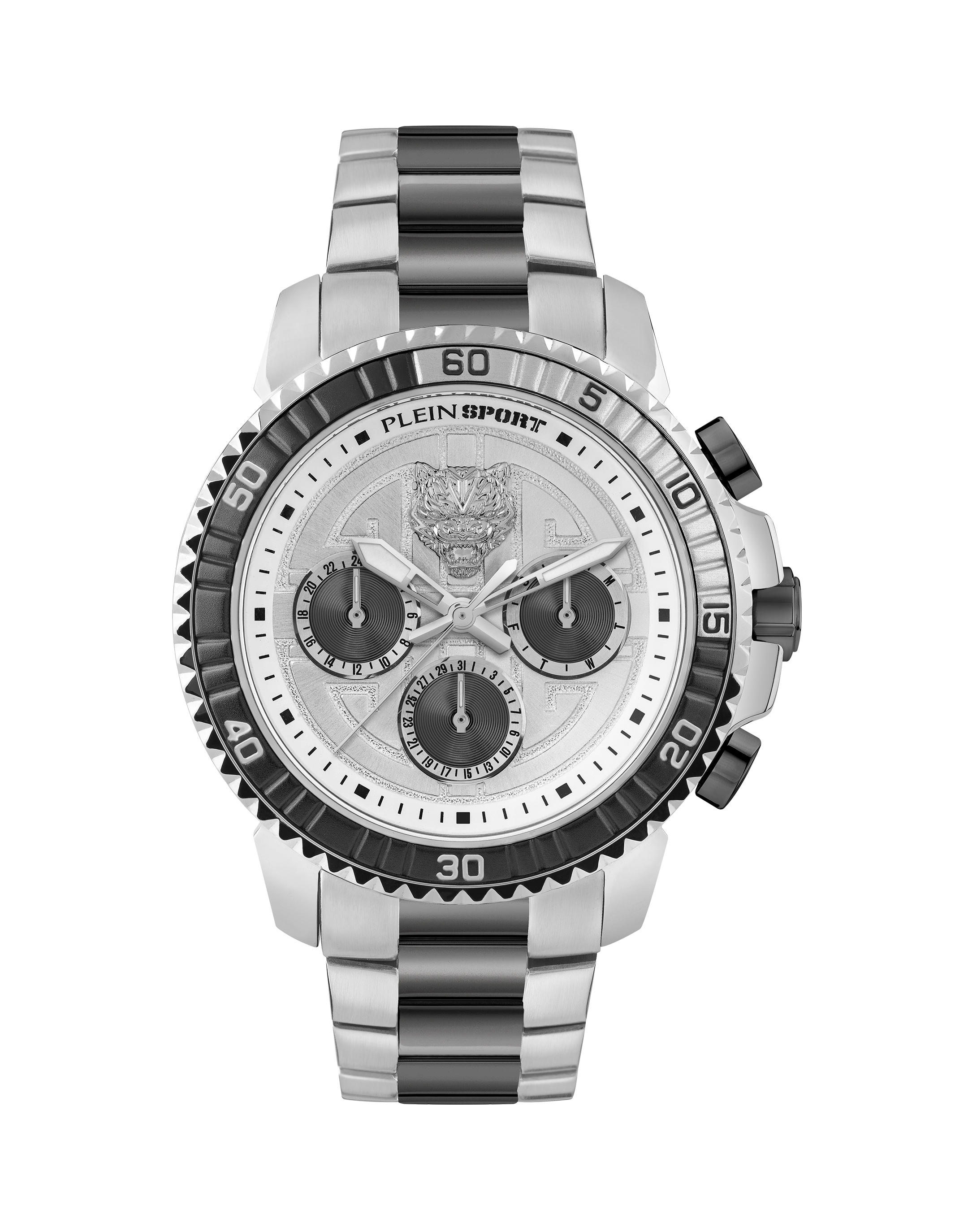 PLEIN SPORT Herren Luxusuhr "Powerlift", silber, Armbanduhren