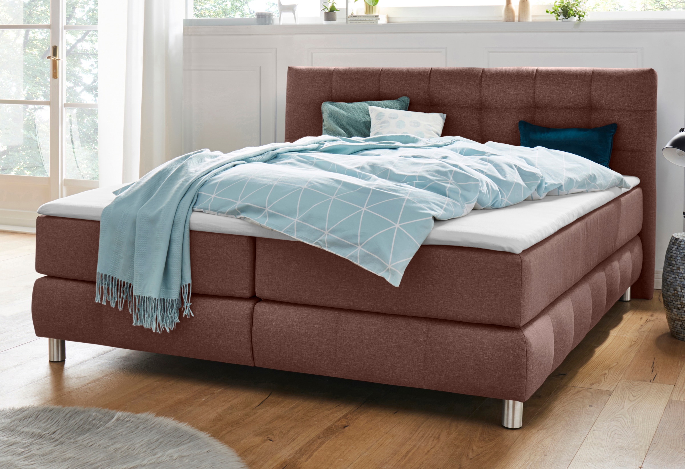 Home affaire Boxspringbett "Salo" incl. Topper, 6 Breiten, 2 Härtegrade, TF günstig online kaufen