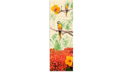 Artland Garderobenleiste »Papagei«, platzsparende Wandgarderobe aus Holz mit 3 Haken,... kaufen