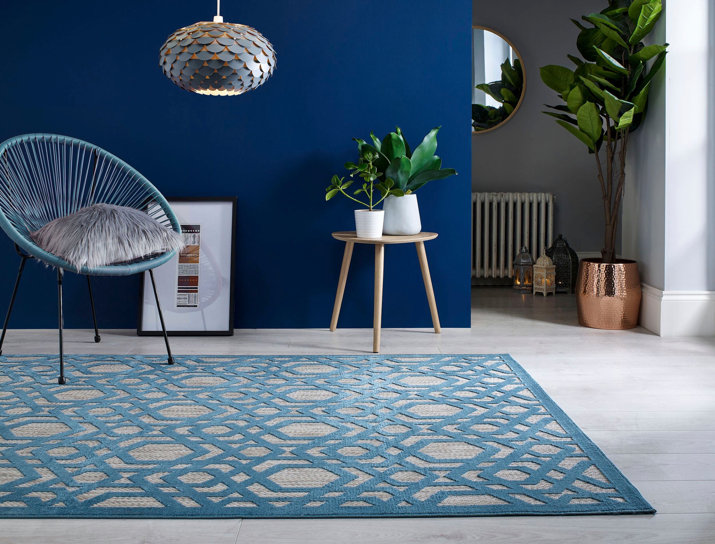 FLAIR RUGS Teppich »Oro«, rechteckig, fußbodenheizungsgeeignet, samtartiger  Flor, geometrisch gemustert bestellen | BAUR