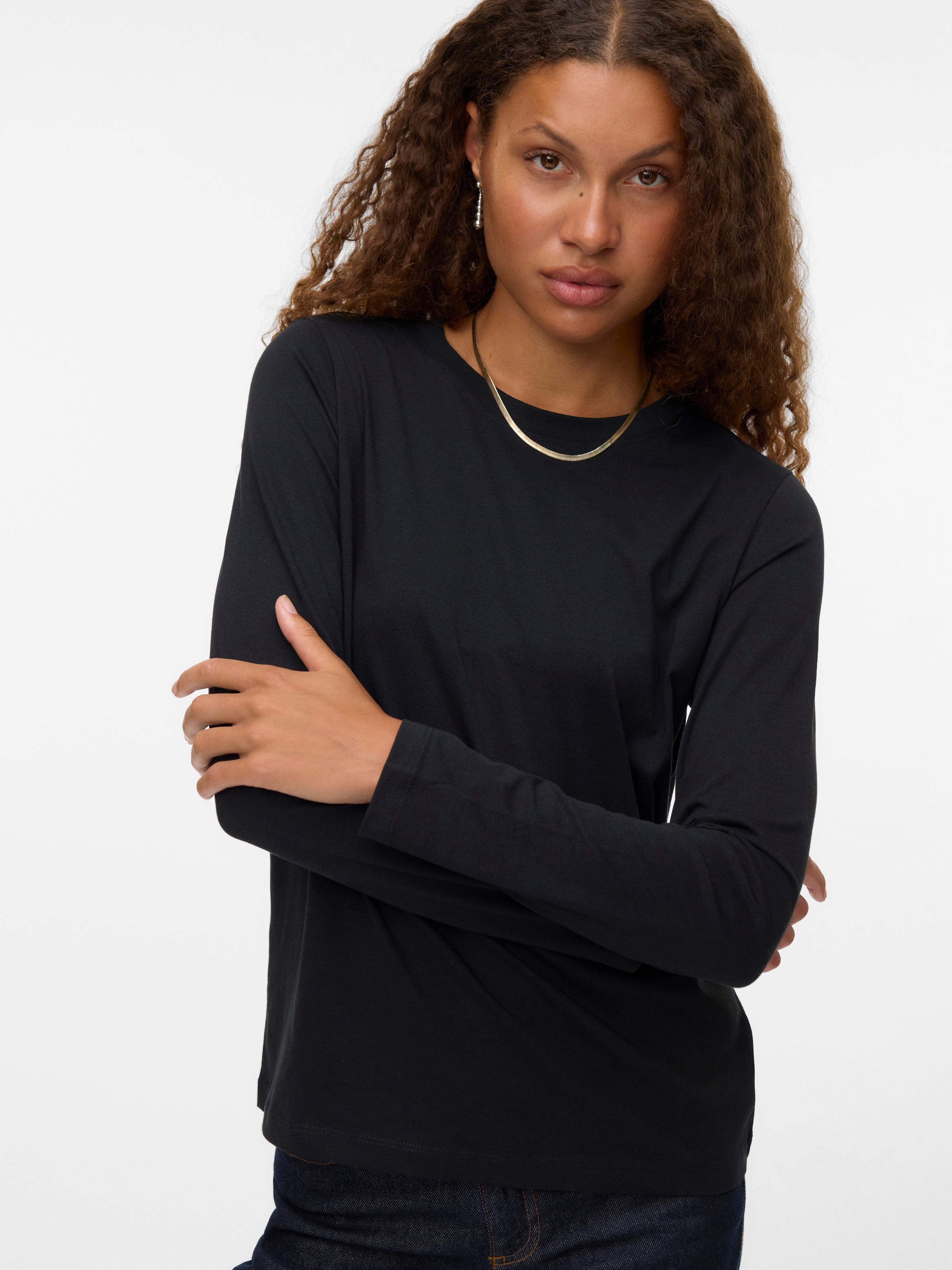 Vero Moda Langarmshirt "VMPAULINA LS T-SHIRT GA JRS NOOS" günstig online kaufen