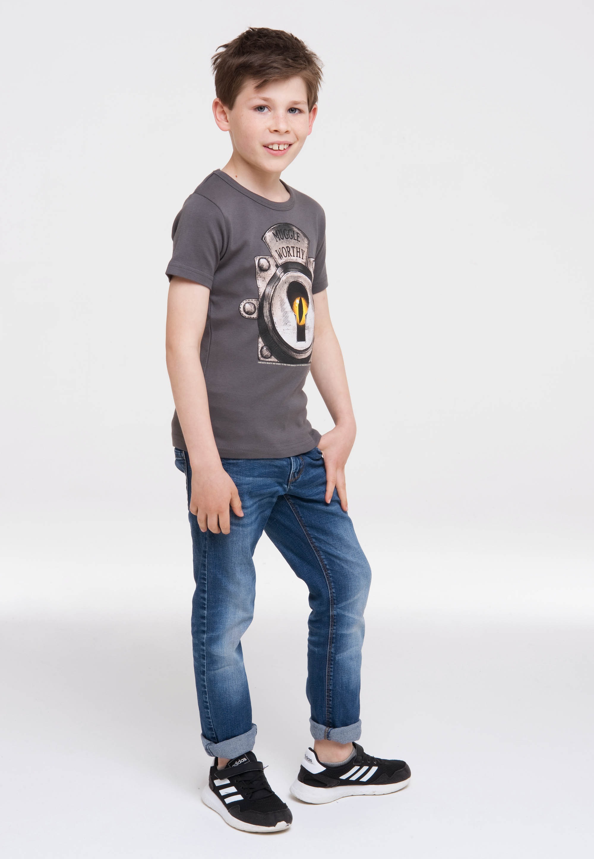 LOGOSHIRT T-Shirt »Fantastic Beasts - Muggle Worthy«, mit Phantastische Tierwesen-Frontprint