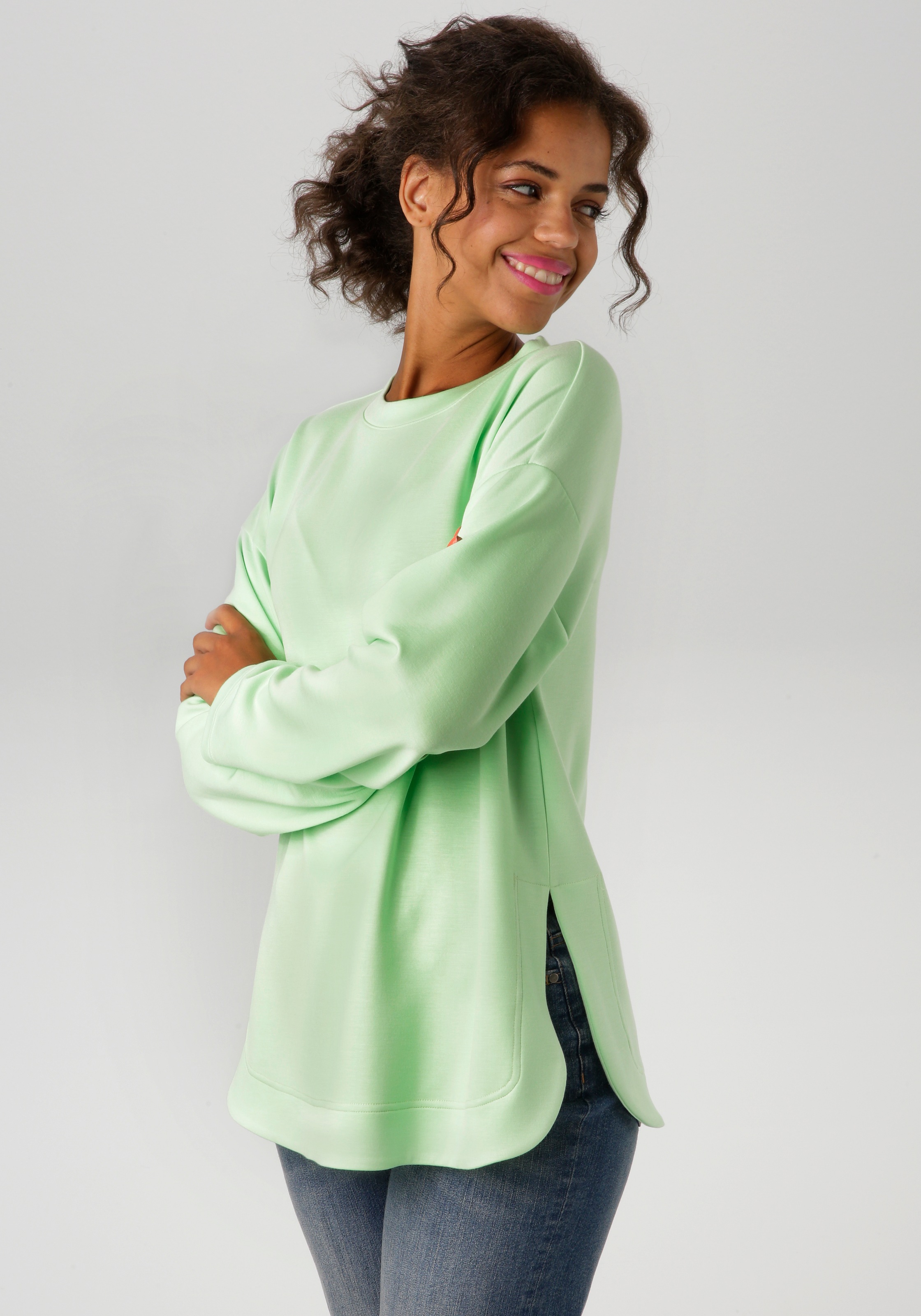 Aniston CASUAL Sweatshirt, in trendiger Farbpalette günstig online kaufen