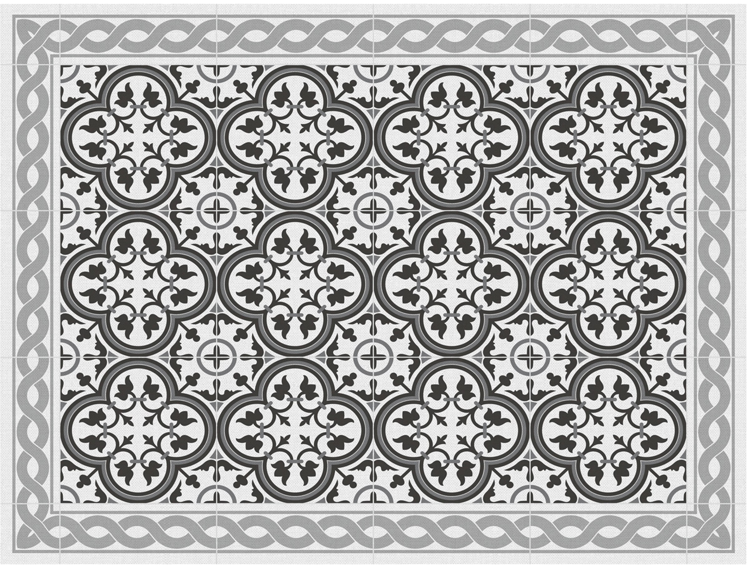 Platzset »Matteo, Tiles, portugese grey«, (Set, 4 St.), für innen und außen geeignet,...