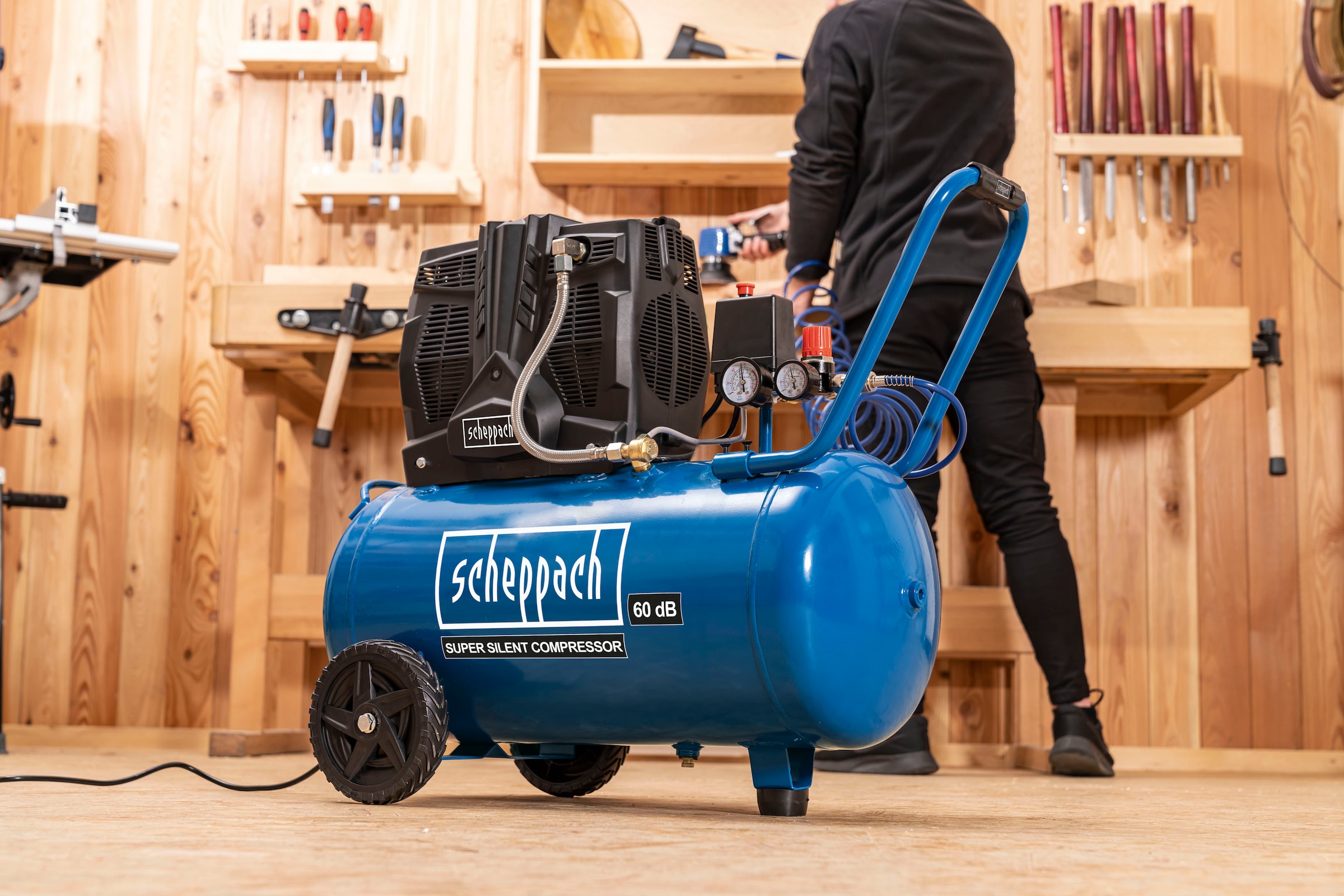 Scheppach Kompressor »HC51Si – Super Silent«, 1500W, 300l/min, 230V/50Hz, ölfrei