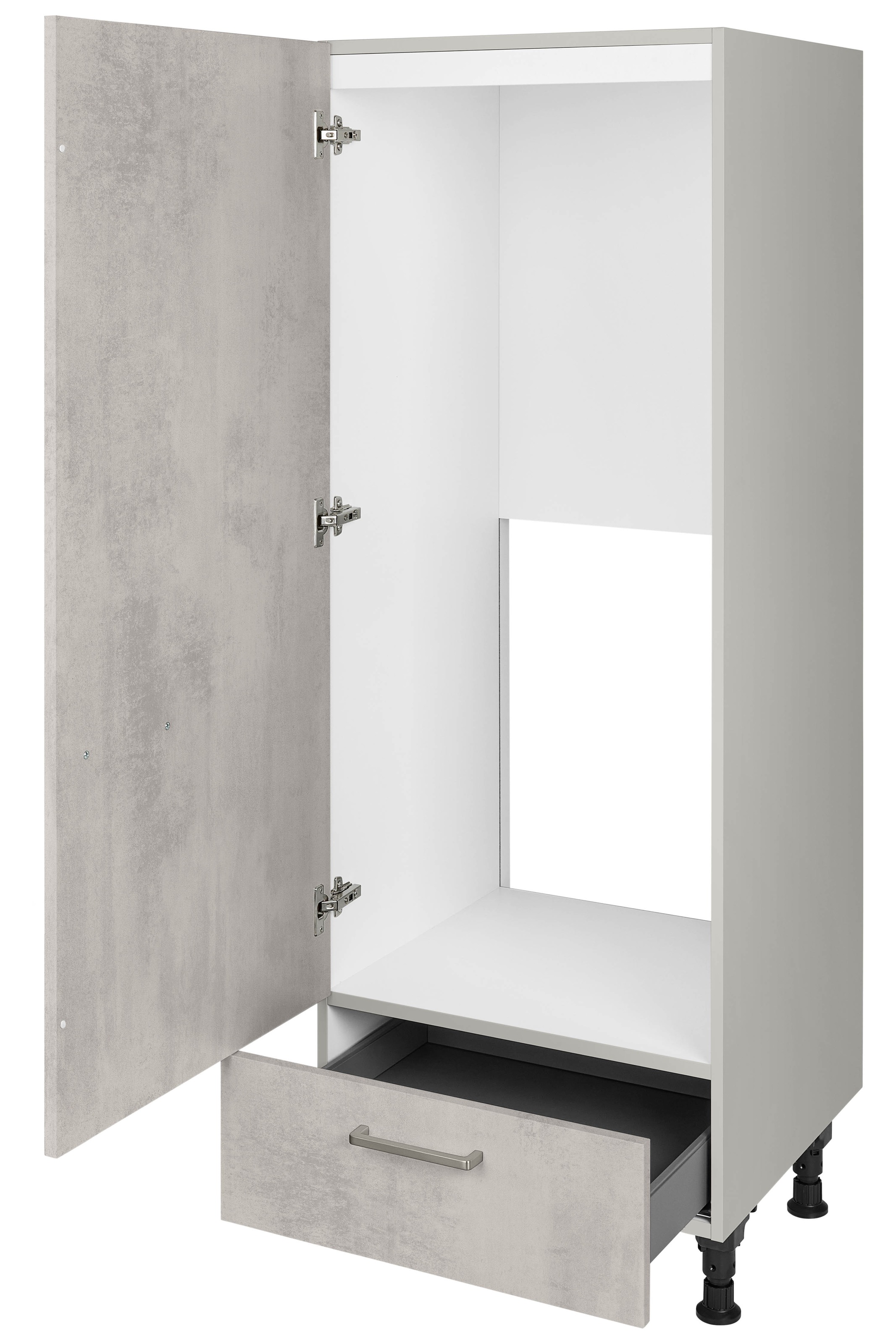 nobilia® Kühlumbauschrank »"Riva", Ausrichtung wählbar, mit Schubkasten,«, vormontiert, Breite/Höhe: 60/167,8 cm