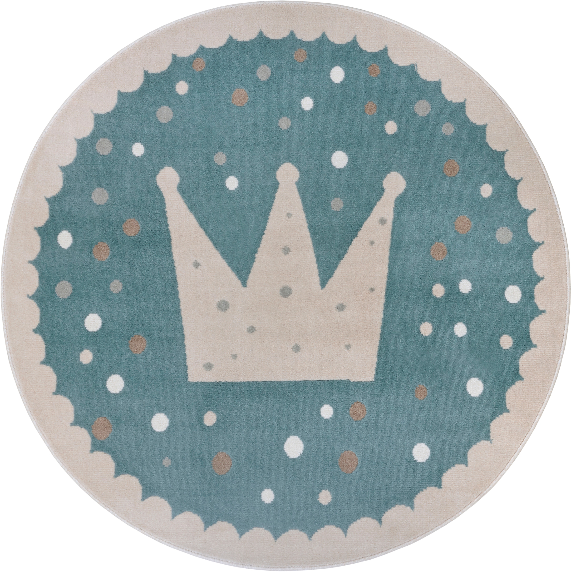 HANSE Home Kinderteppich »Adventures Crown«, rund, 8 mm Höhe, Spielteppich, fest, Kinderzimmer, Kurzflor, Spielunterlage