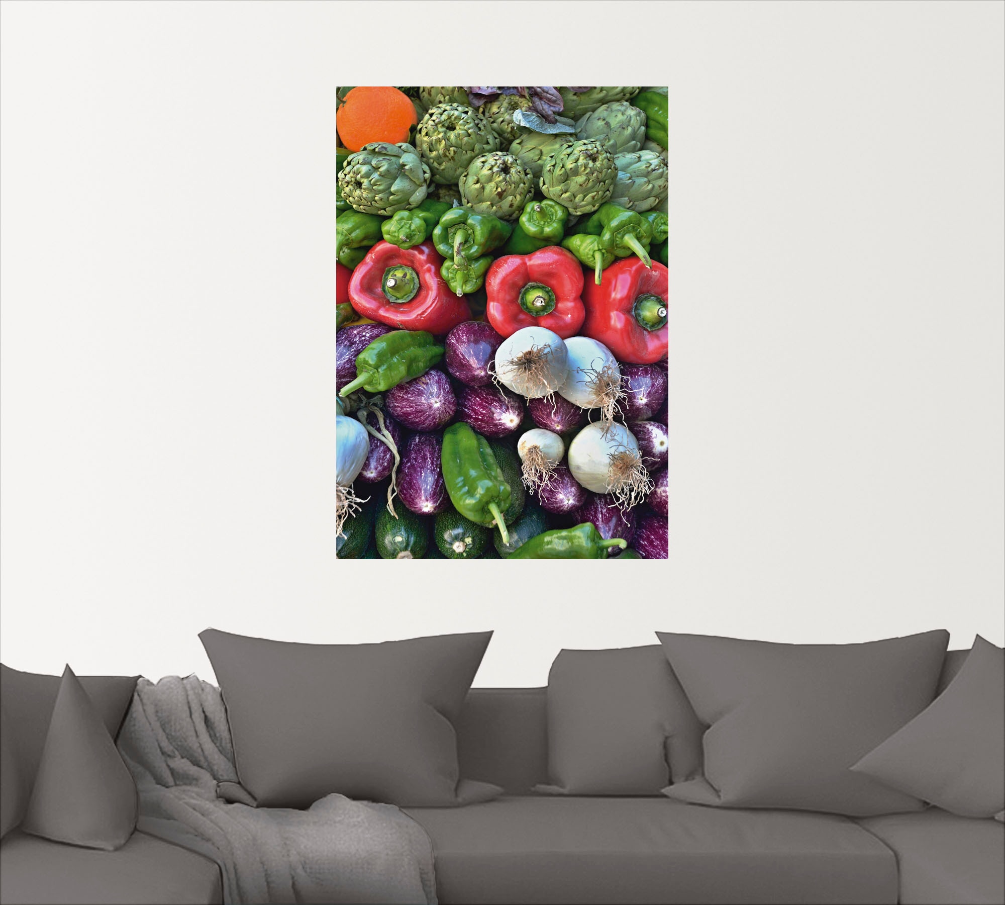 Black Friday Artland Wandbild »Gemischtes Gemüse vom Markt«, Lebensmittel, (1  St.), als Alubild, Leinwandbild, Wandaufkleber oder Poster in versch. Größen  | BAUR | Poster