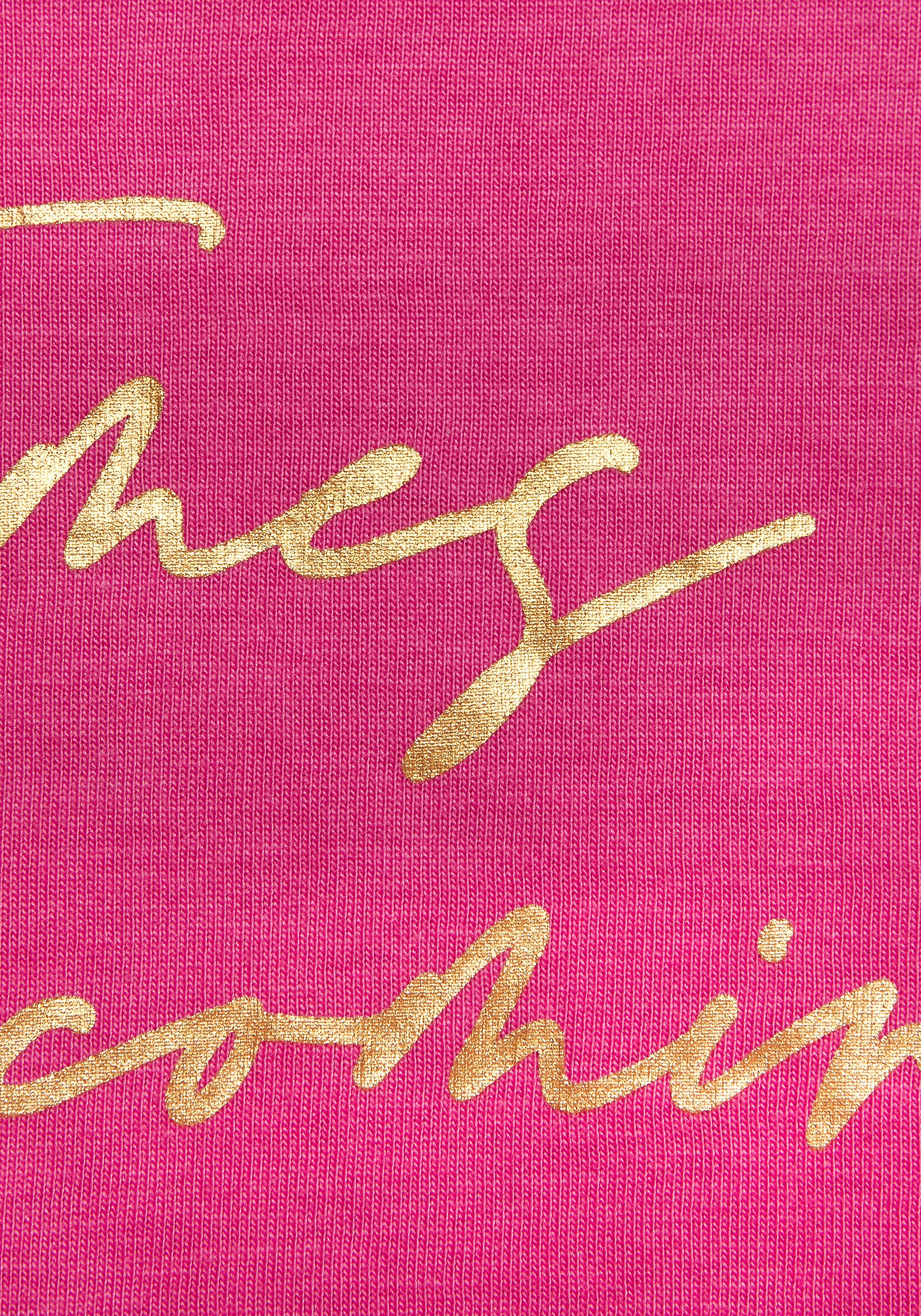 LASCANA Pyjamaoberteil, mit Folienprint