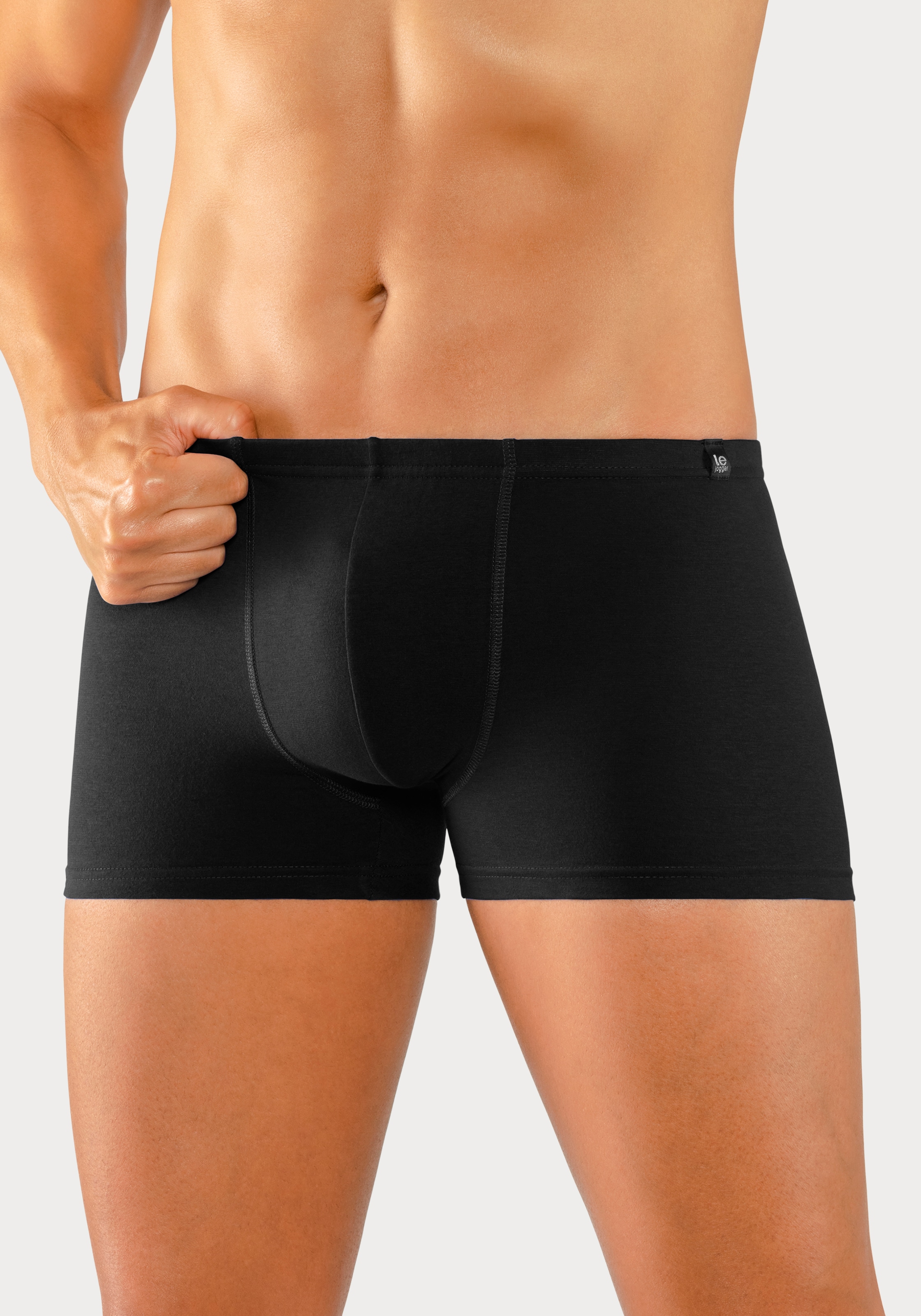 le jogger® Boxer »Boxershorts für Herren«, (Packung, 3 St.), schmaler Bund mit Markenlabel