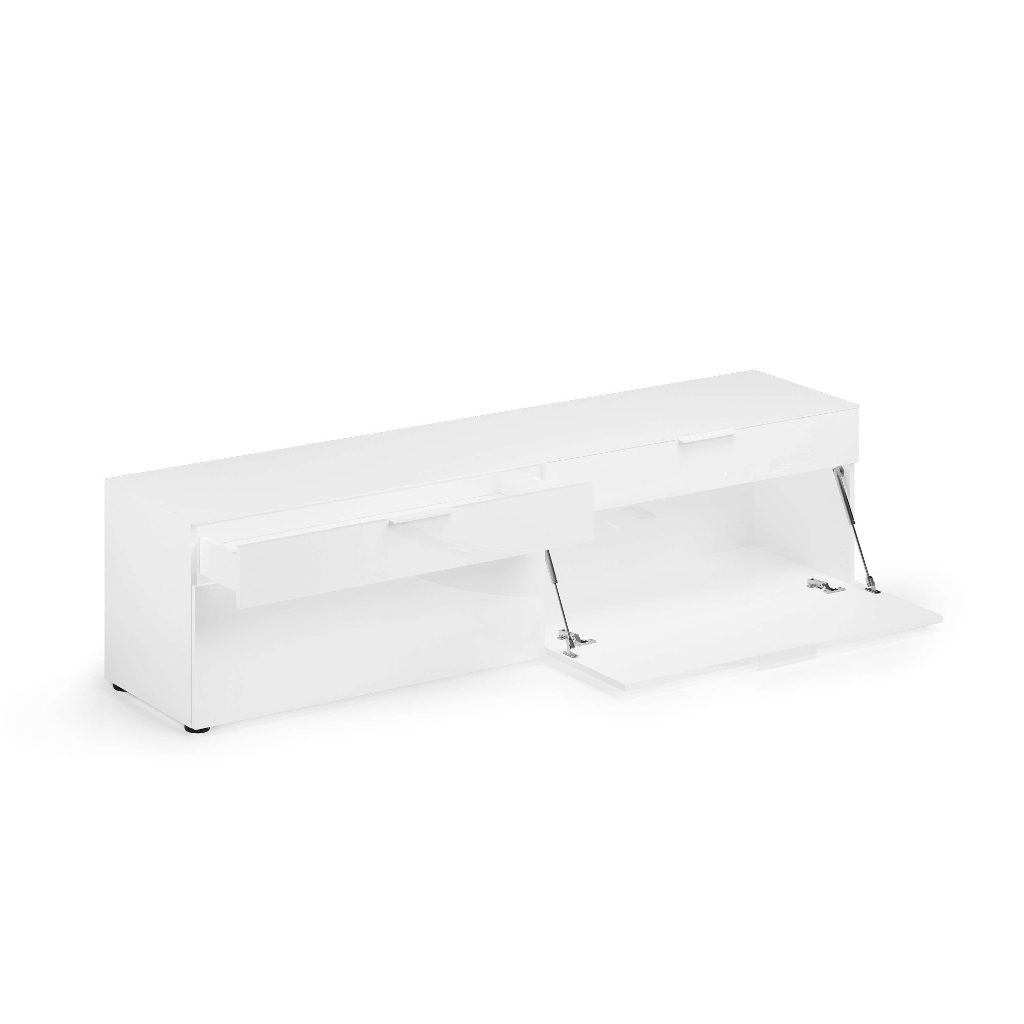 Home affaire Lowboard »ASSO, Lowboard, Anrichte, Kommode, Schrank, Hochglanz lackiert« 1 Stk. tlg. Breite 200 cm, Soft-Close Einzug, 2 Schubladen, 2 Klappen, Metallgriff