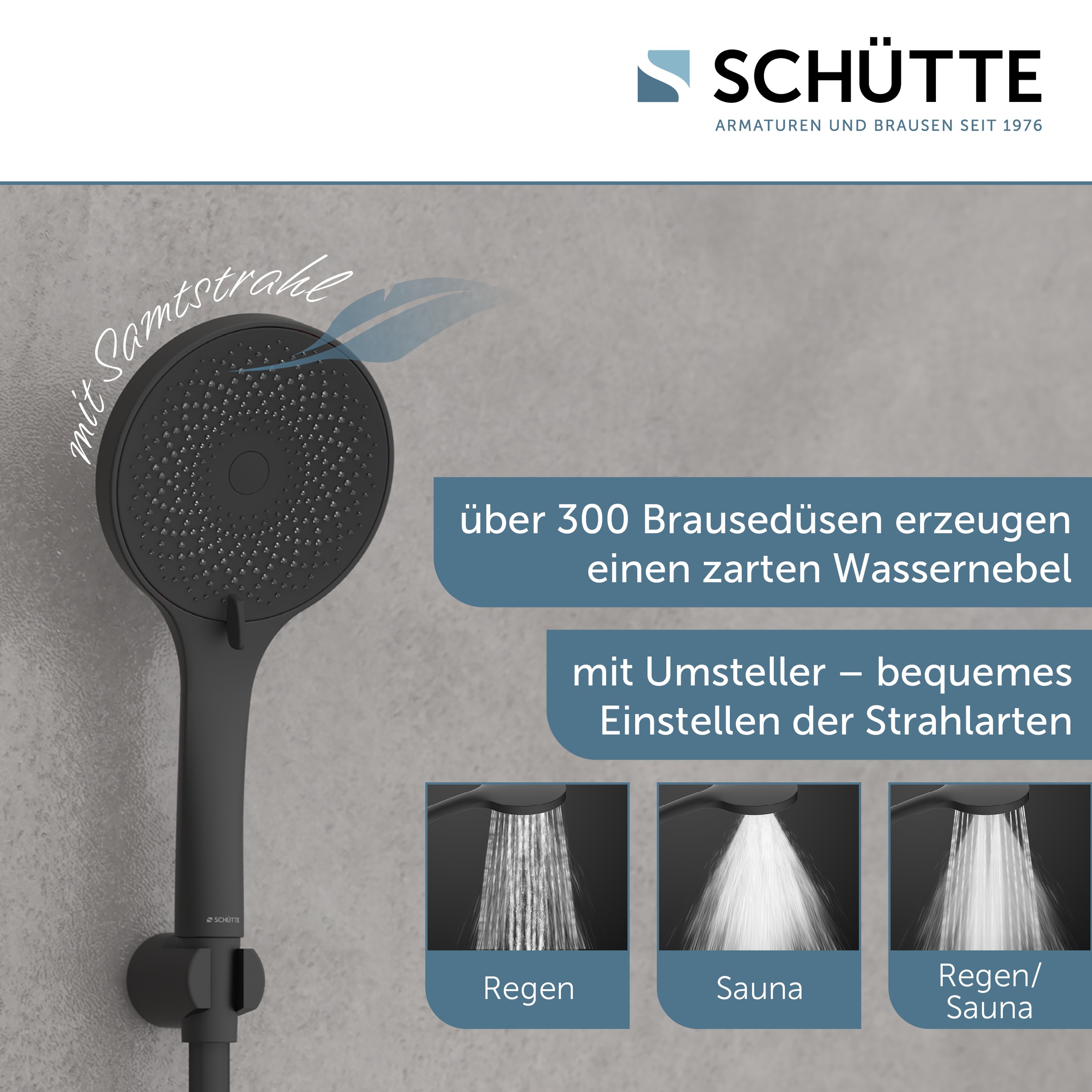 Schütte Handbrause "CAPRI" Duschbrause, 3-fach verstellbar, Antikalk, wasse günstig online kaufen