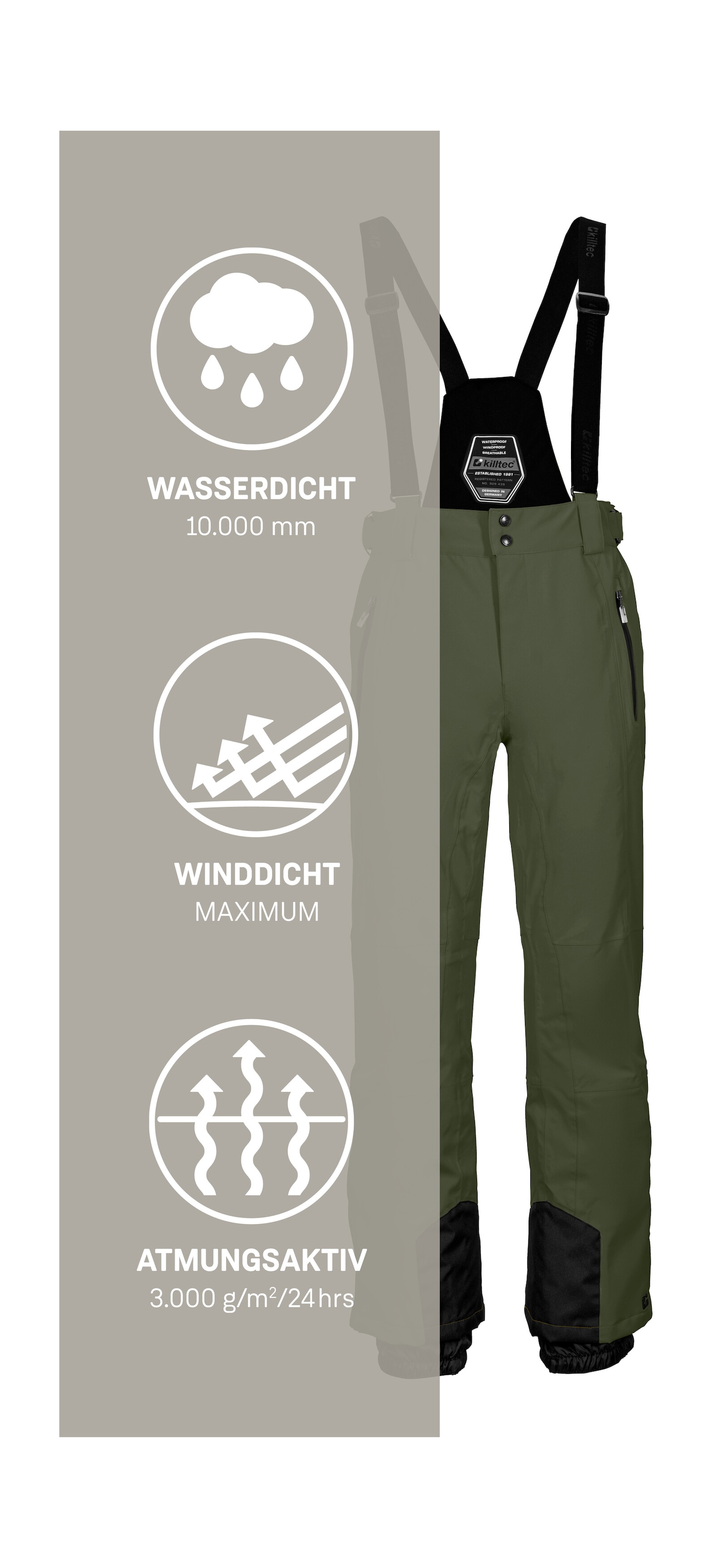Killtec Skihose »KSW 100 MN SKI PNTS«  Wind- und wasserdichte Skihose, verstellbar, mit Schneefängen